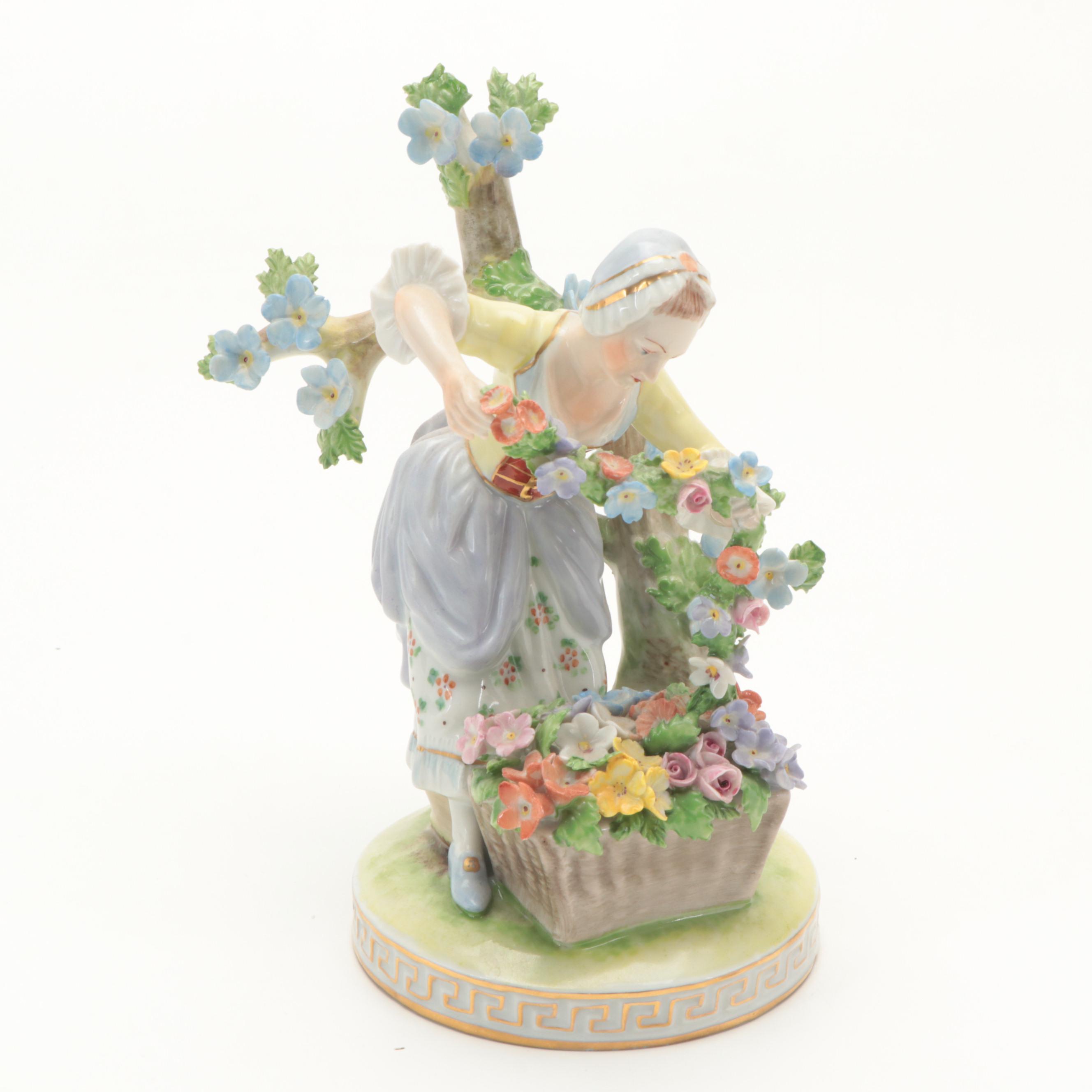 Carl Thieme Dresden Porcelain Figurine Pair, Early 20th Century