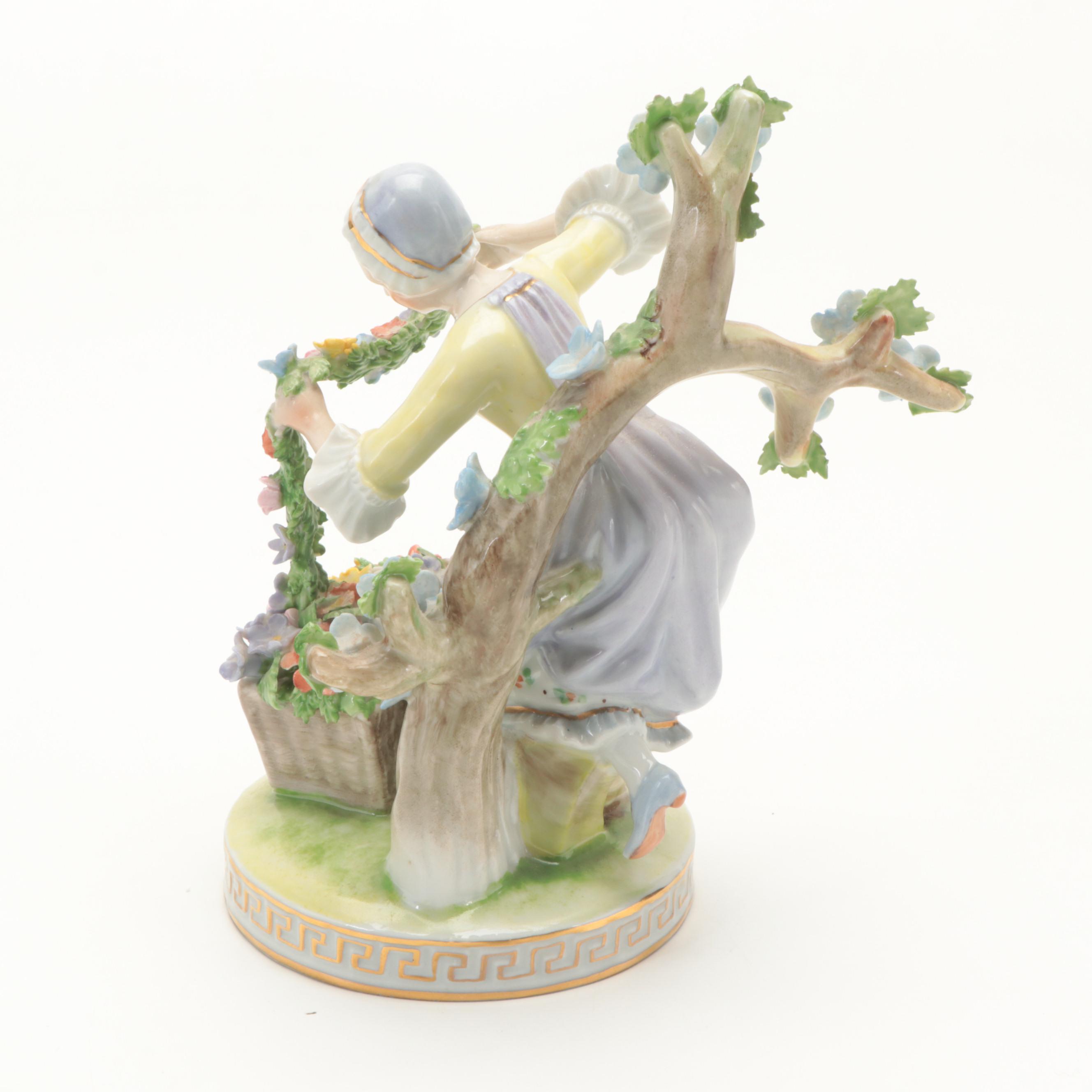 Carl Thieme Dresden Porcelain Figurine Pair, Early 20th Century