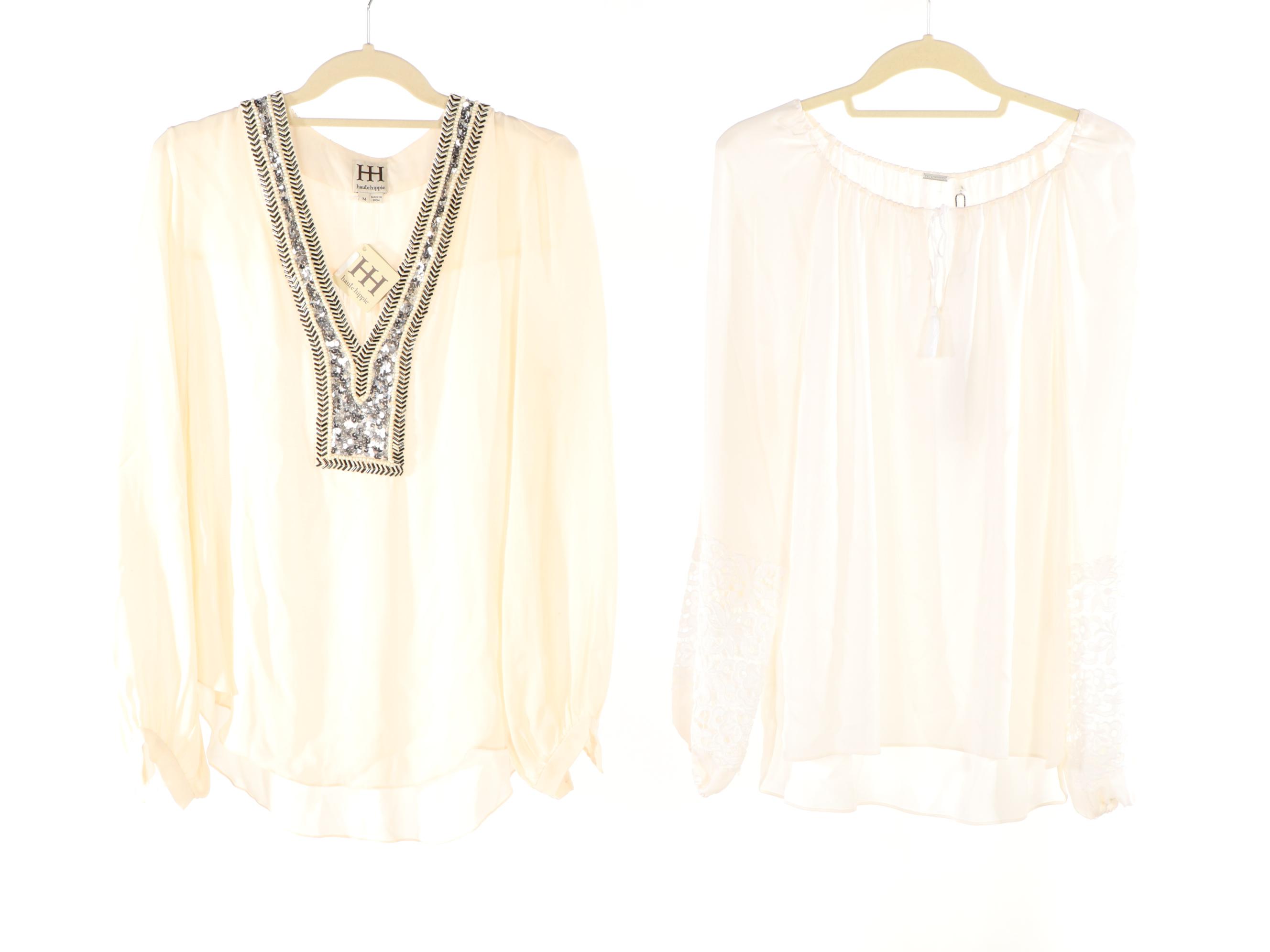 Elie Tahari and Haute Hippie Beaded and Embellished Blouses, New with Tags