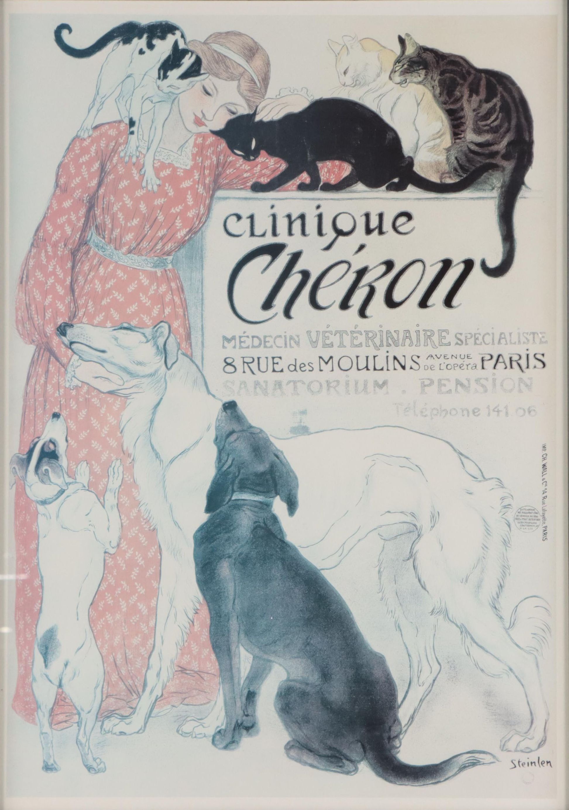 Clinique Cheron Offset Lithograph After Théophile Alexandre Steinlen