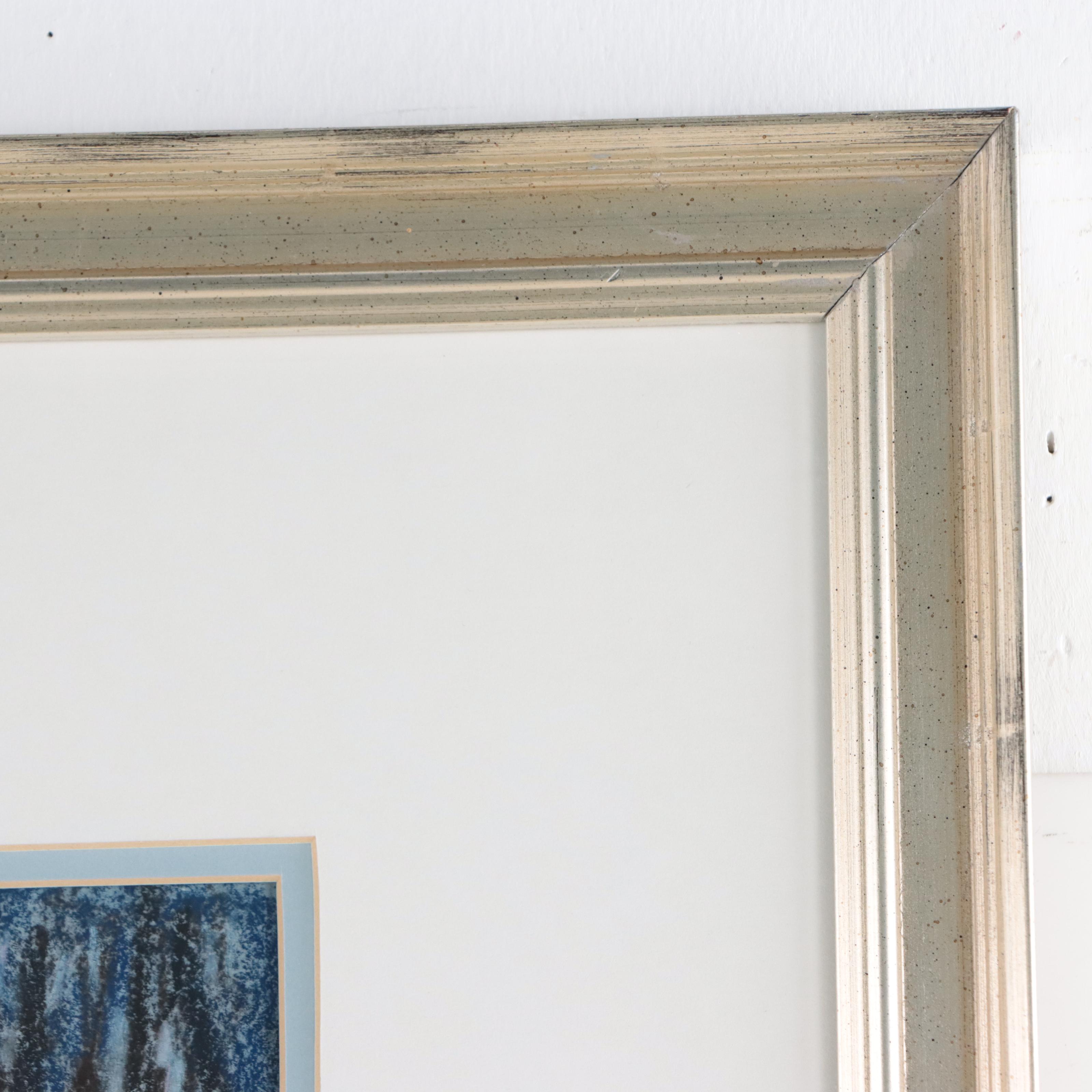 Carol M. Hershey Landscape Pastel Drawing "Setown in Winter," Late 20th Century