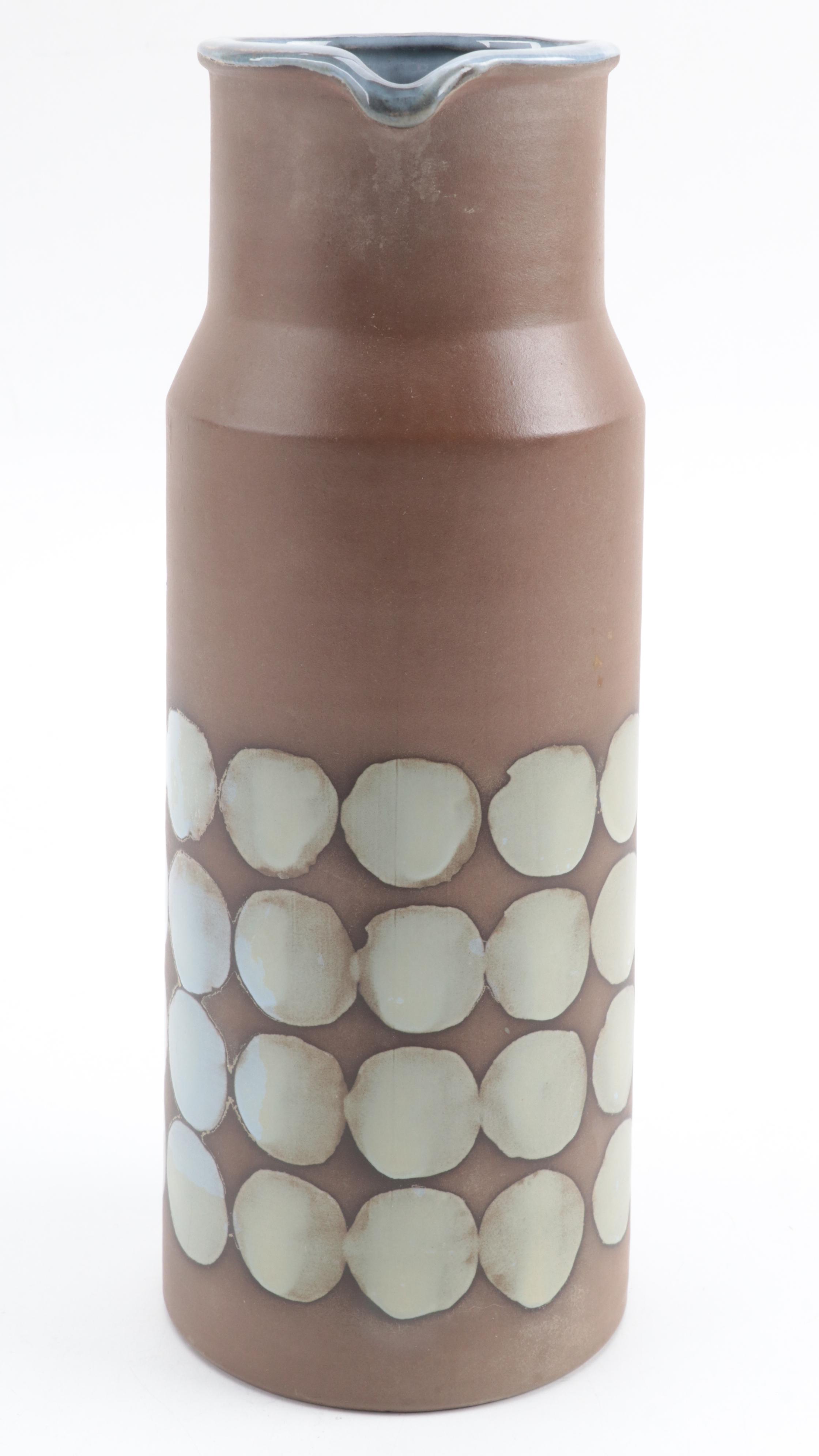 Mid Century Modern Style Stoneware Pitcher, Mid to Late 20th Century