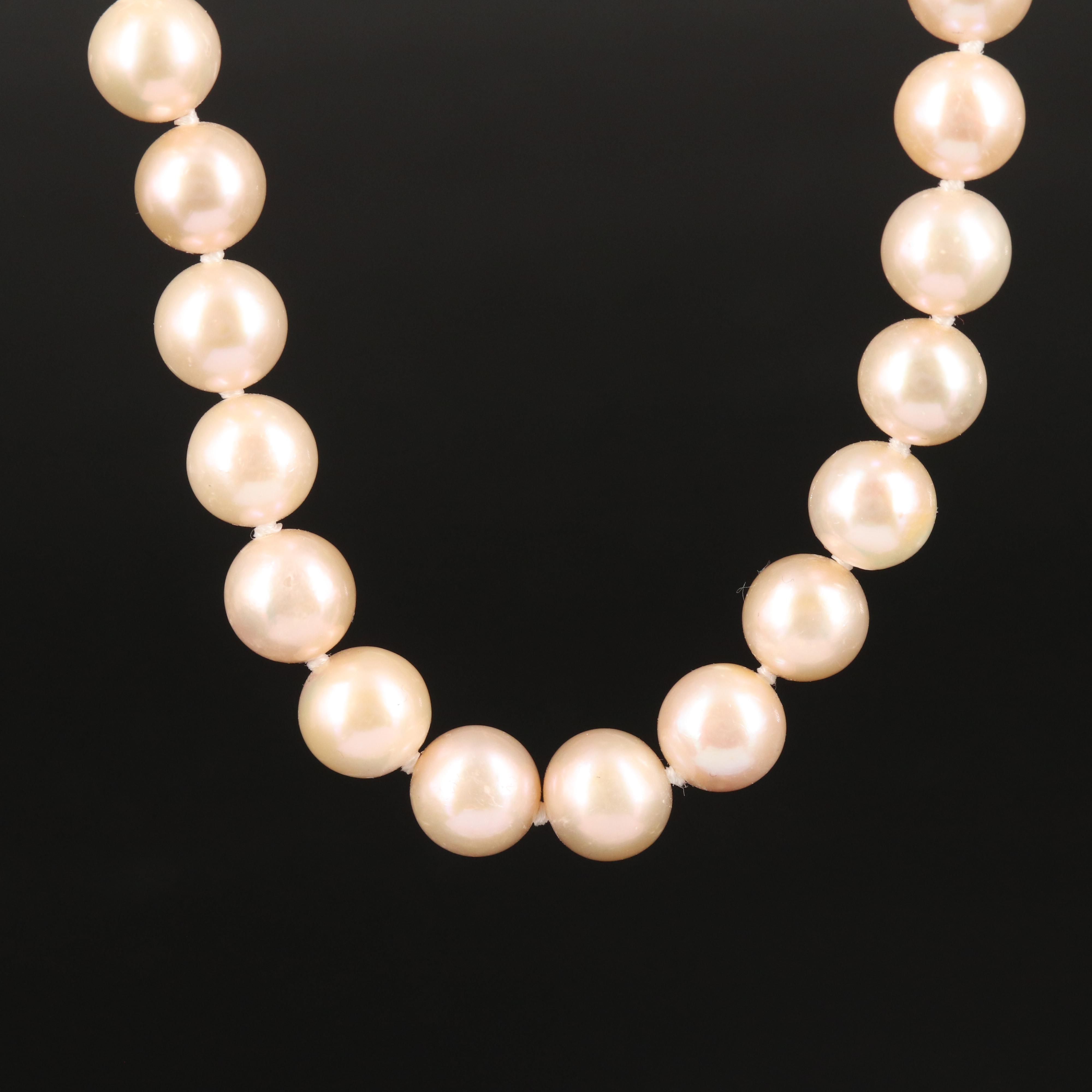 Pearl Necklace with 14K Clasp