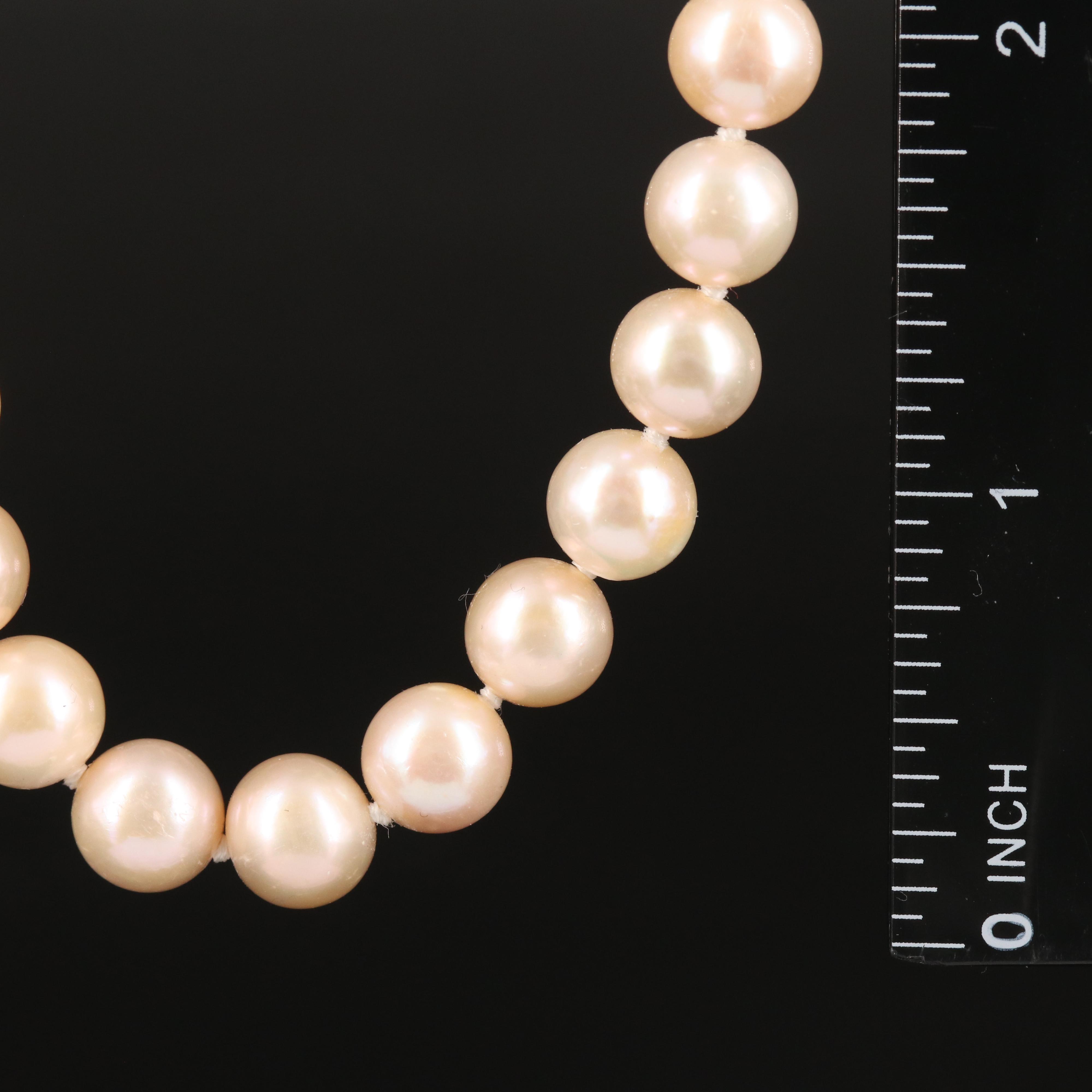 Pearl Necklace with 14K Clasp
