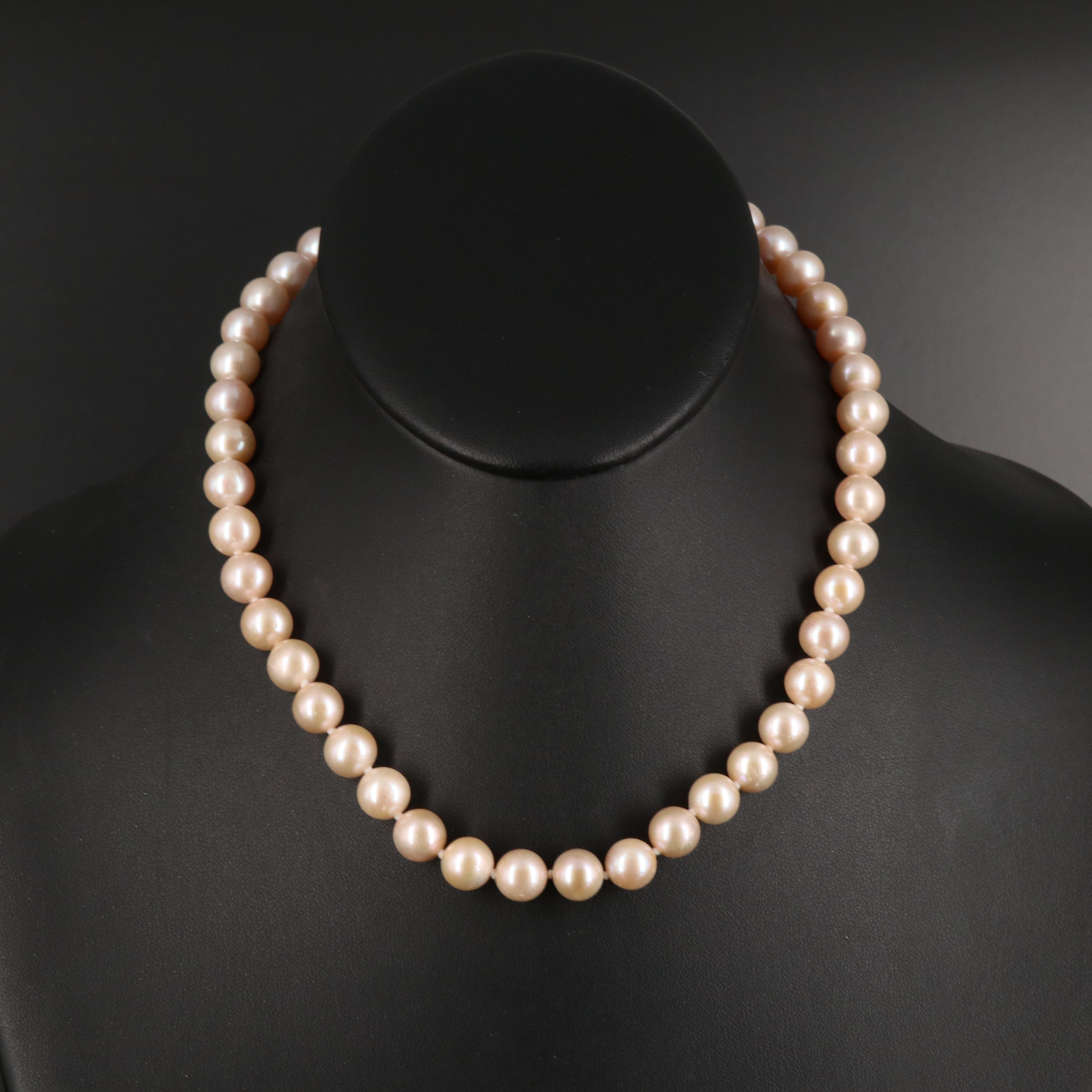 Pearl Necklace with 14K Clasp