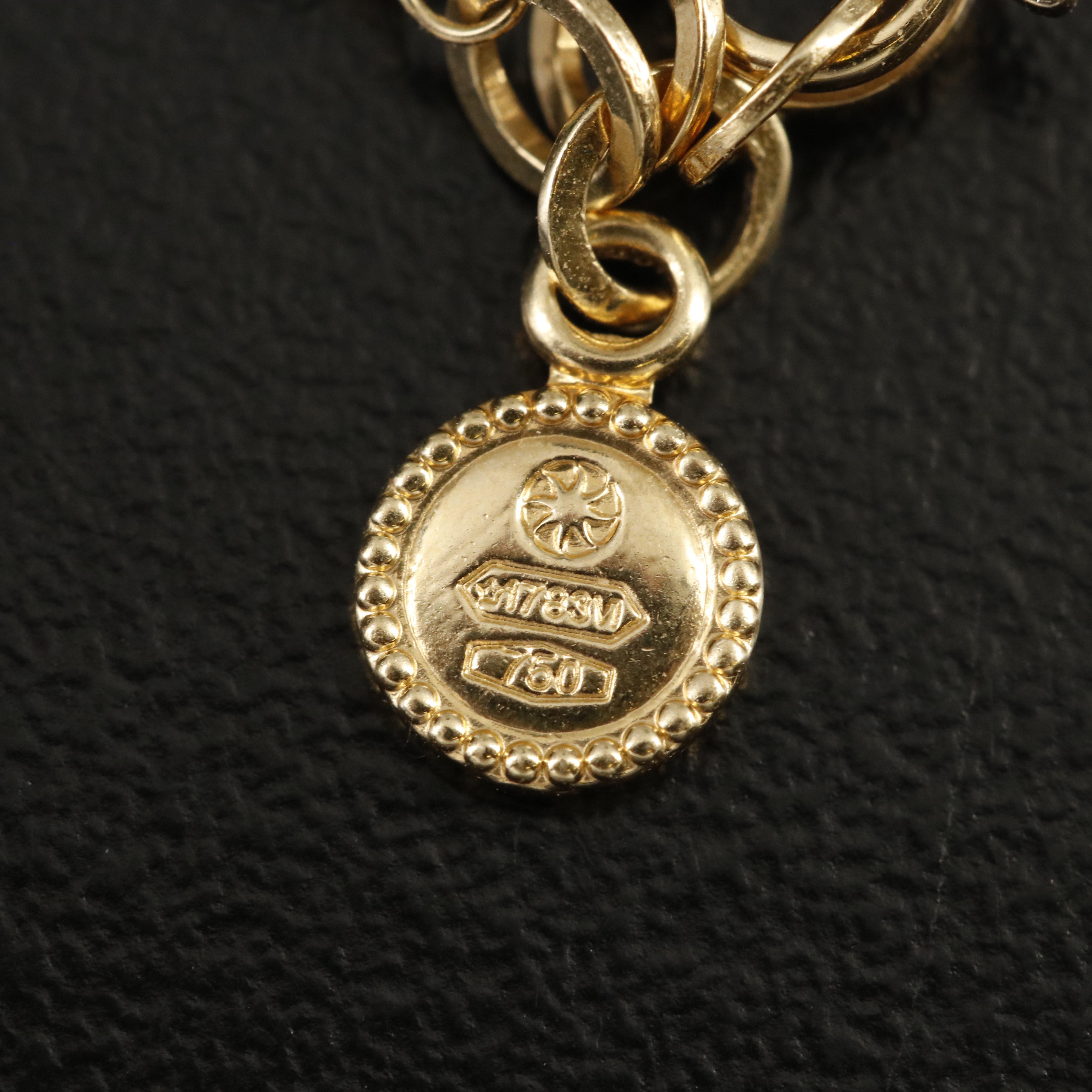 18K Tsavorite Garnet Clover Enhancer Pendant