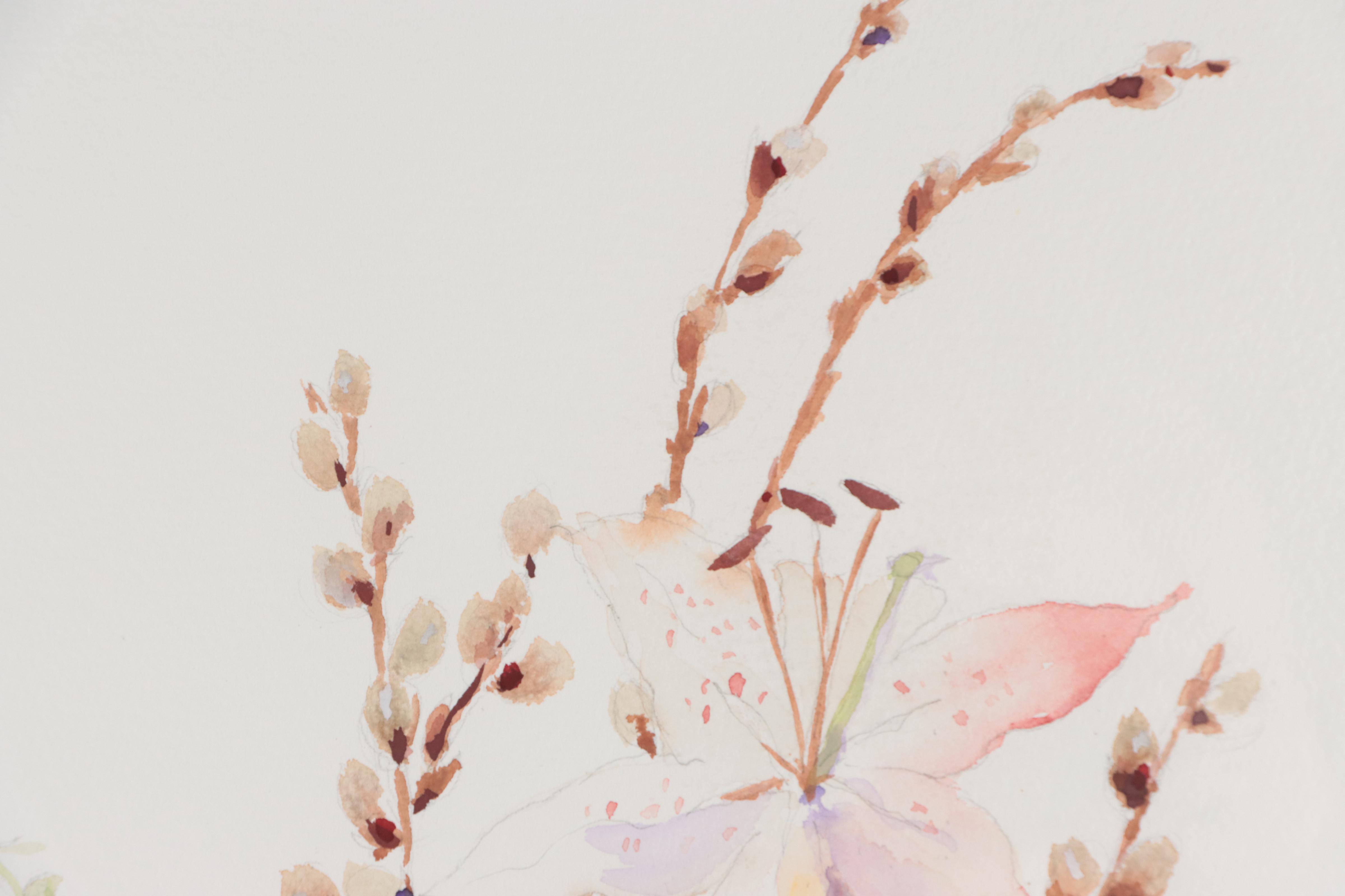 Dan Harvey Watercolor Painting of Stargazers, 1991