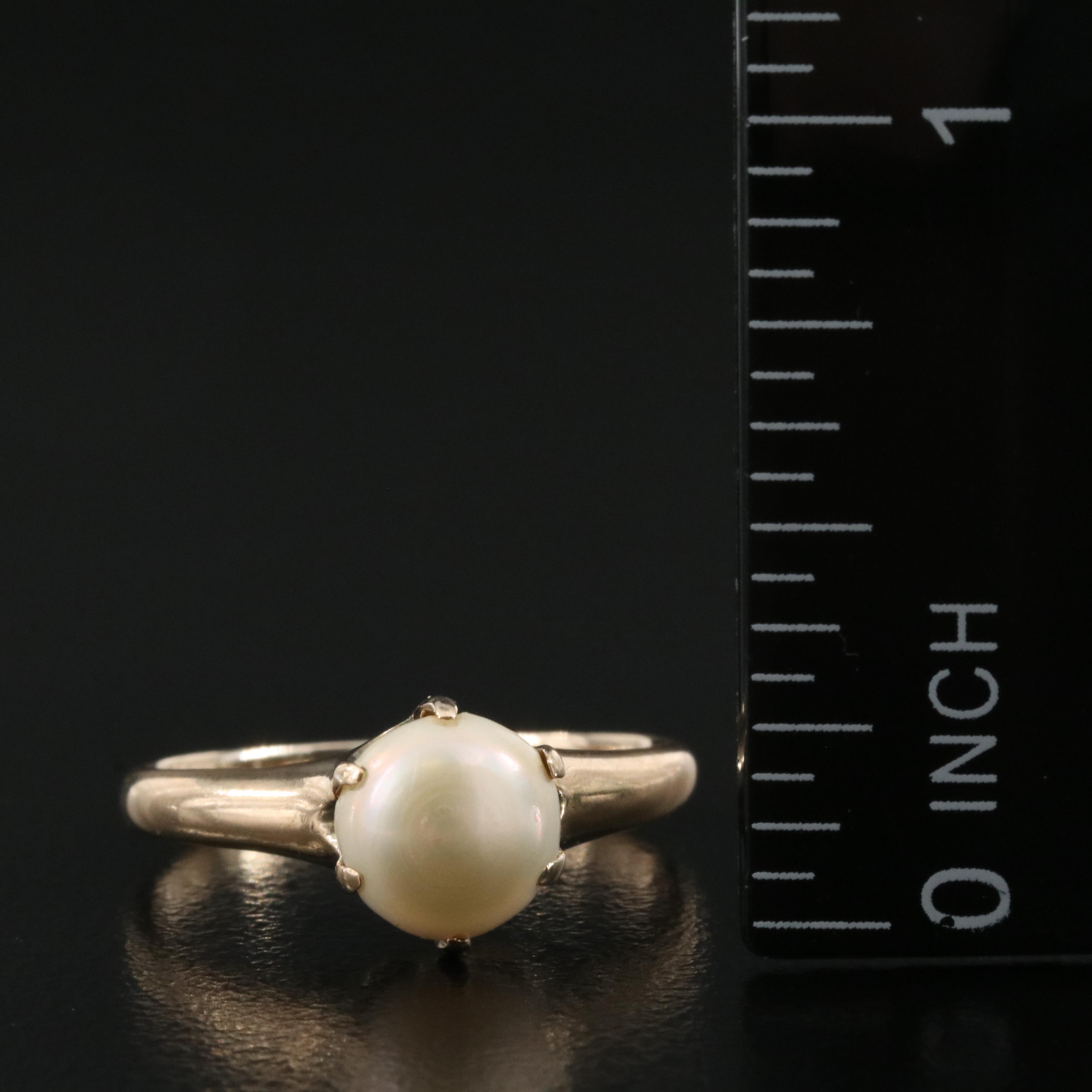 Victorian 10K Pearl Ring