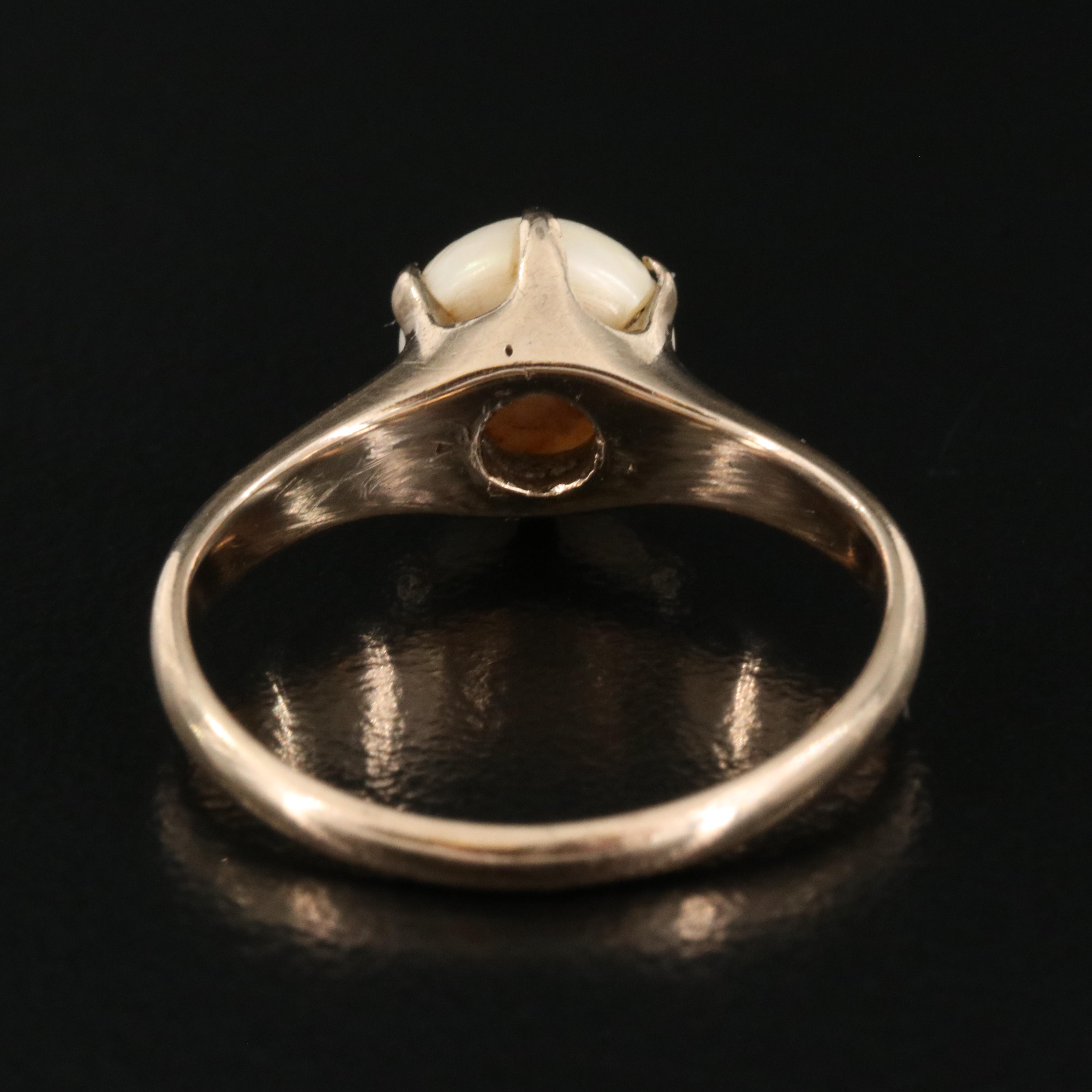 Victorian 10K Pearl Ring