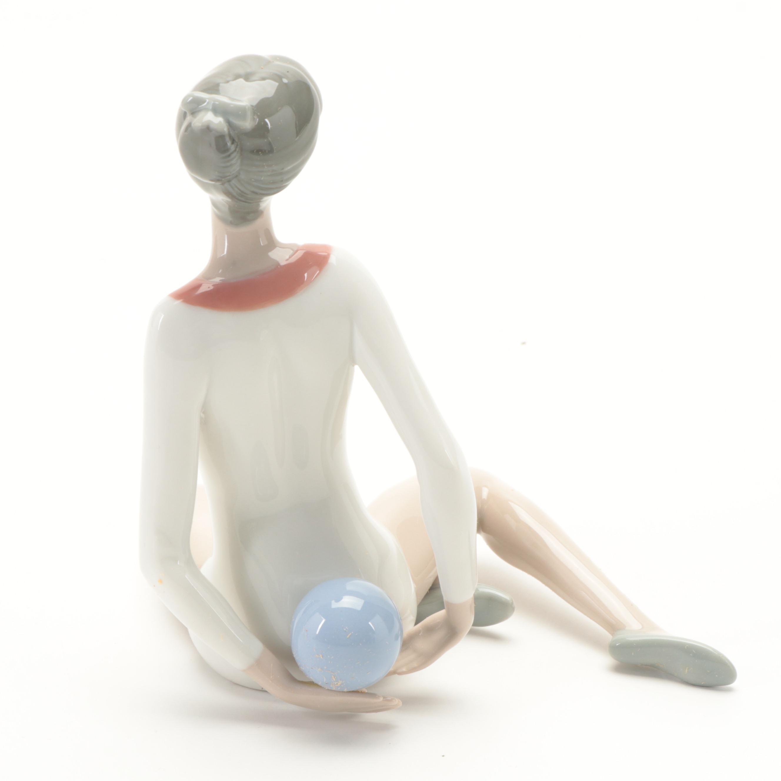 Lladró "Gymnast Exercising with Ball" Figurine Designed by Vicente Martínez