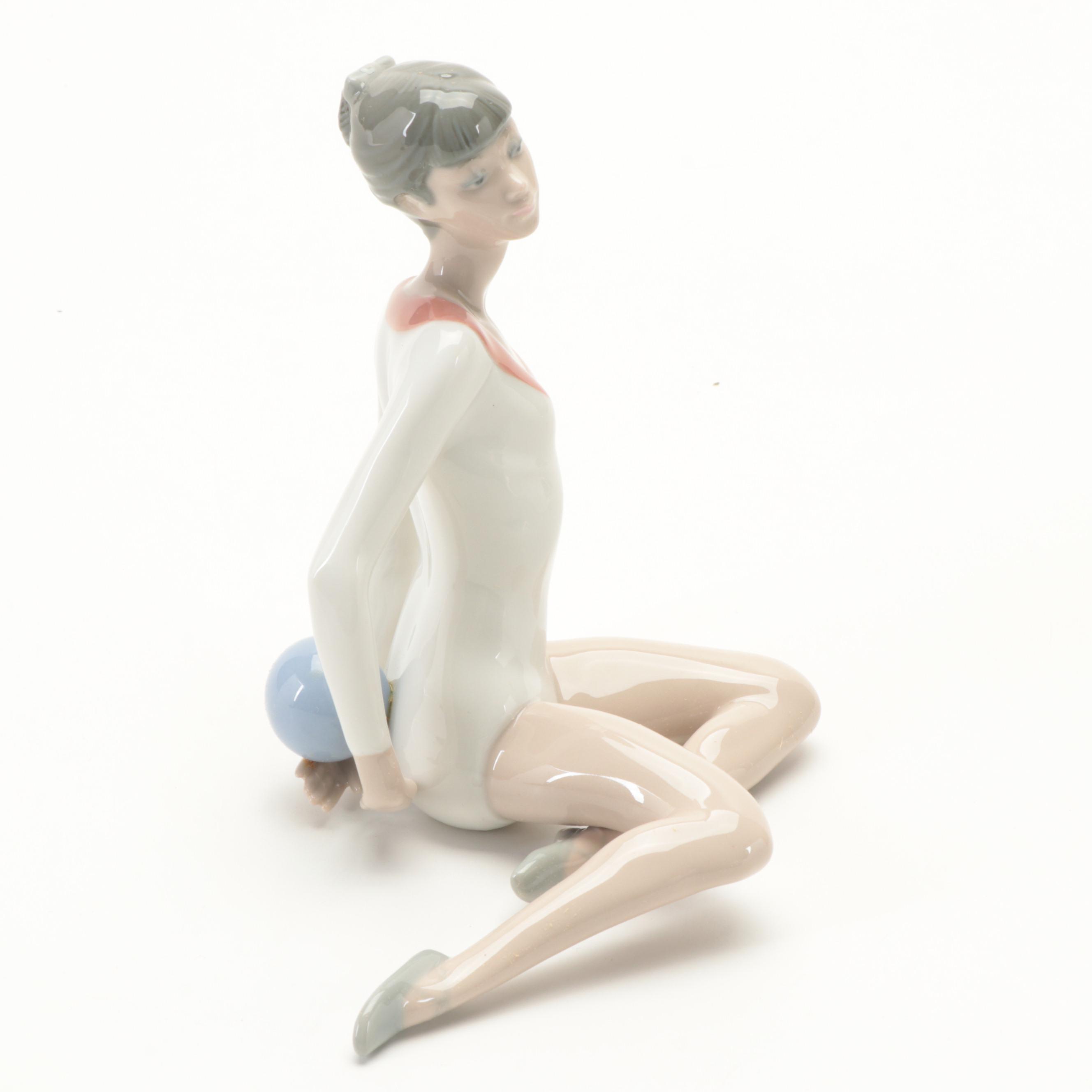 Lladró "Gymnast Exercising with Ball" Figurine Designed by Vicente Martínez