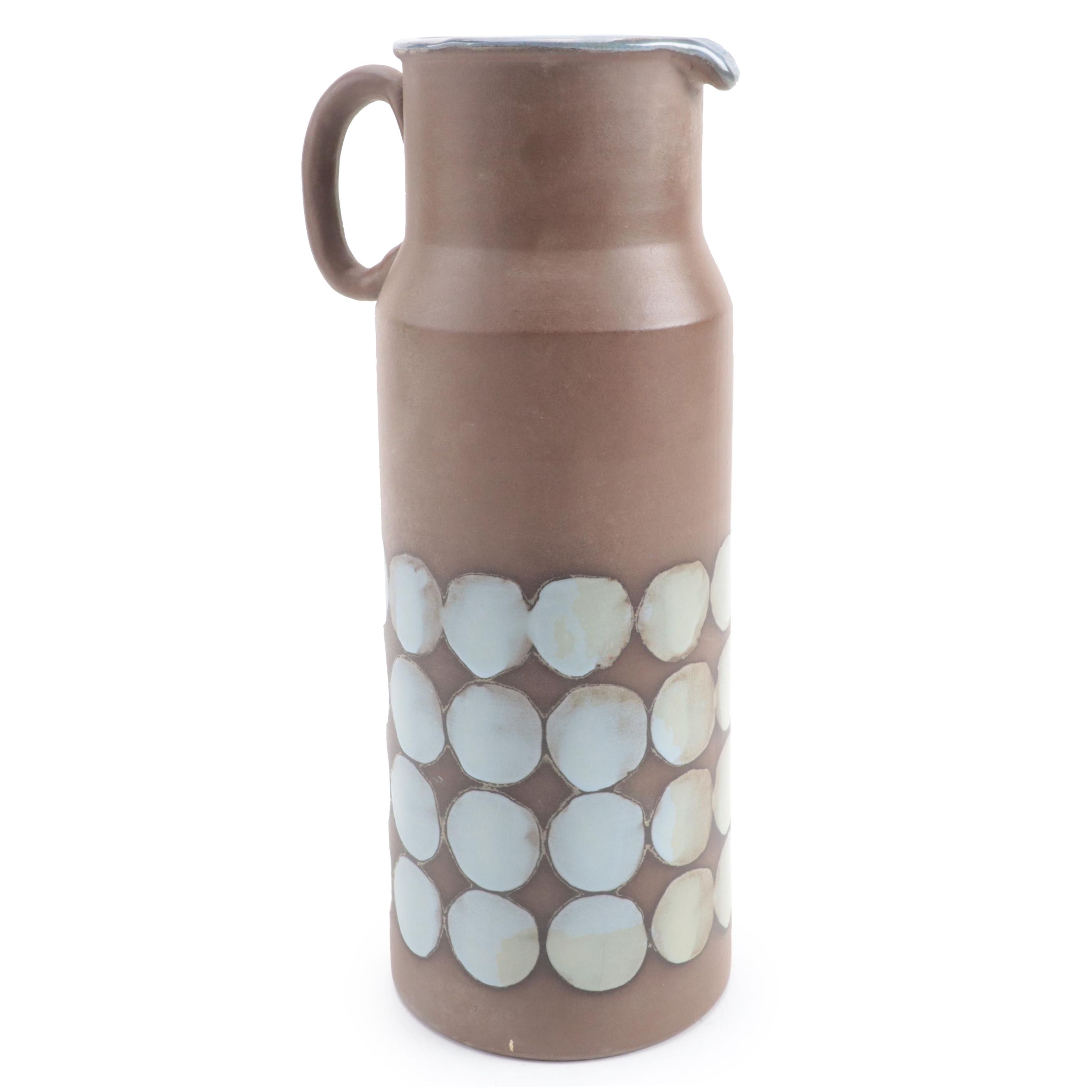 Mid Century Modern Style Stoneware Pitcher, Mid to Late 20th Century