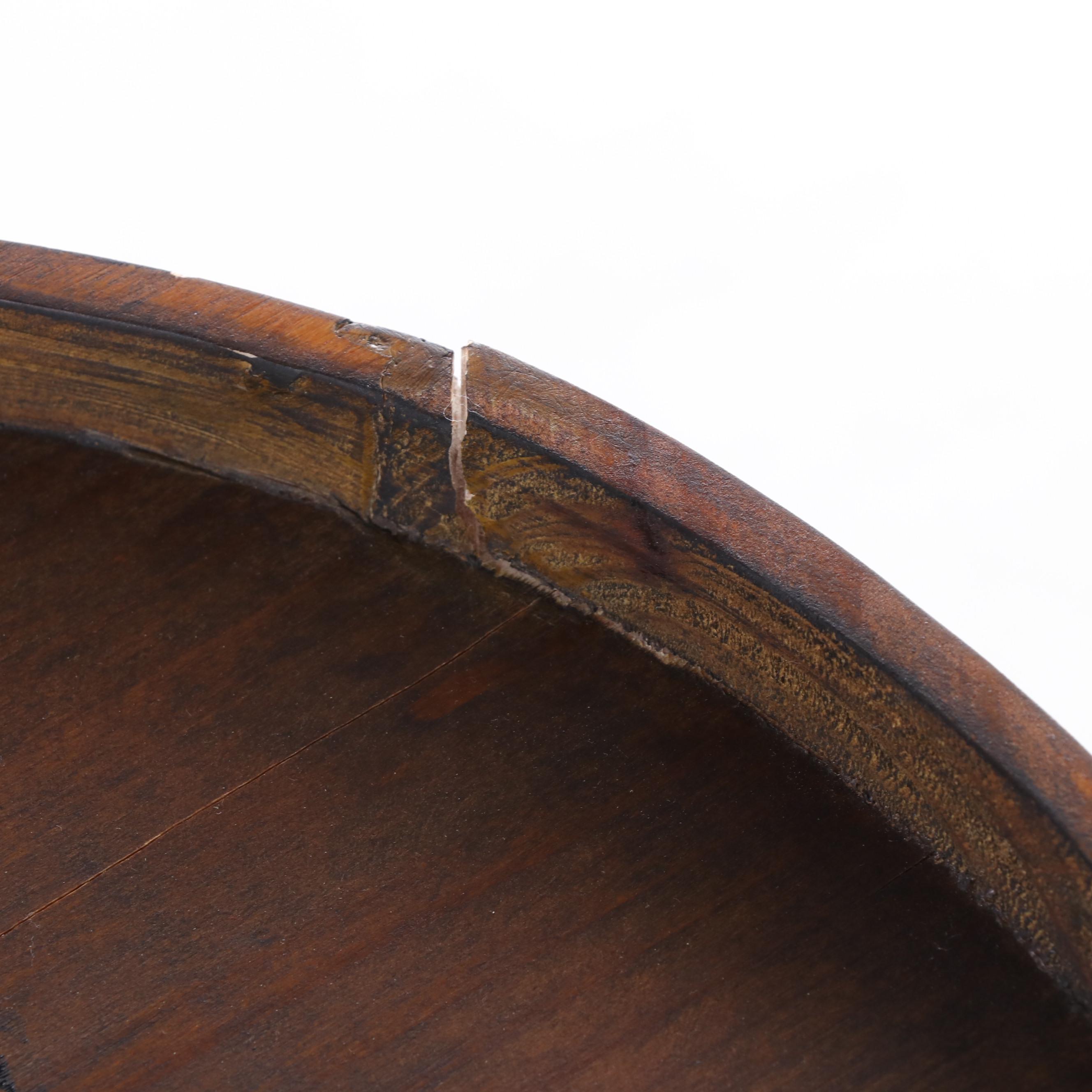 "Chateau La Couspaude" Wood and Faux-Bois Barrel-Form Wine Cabinet