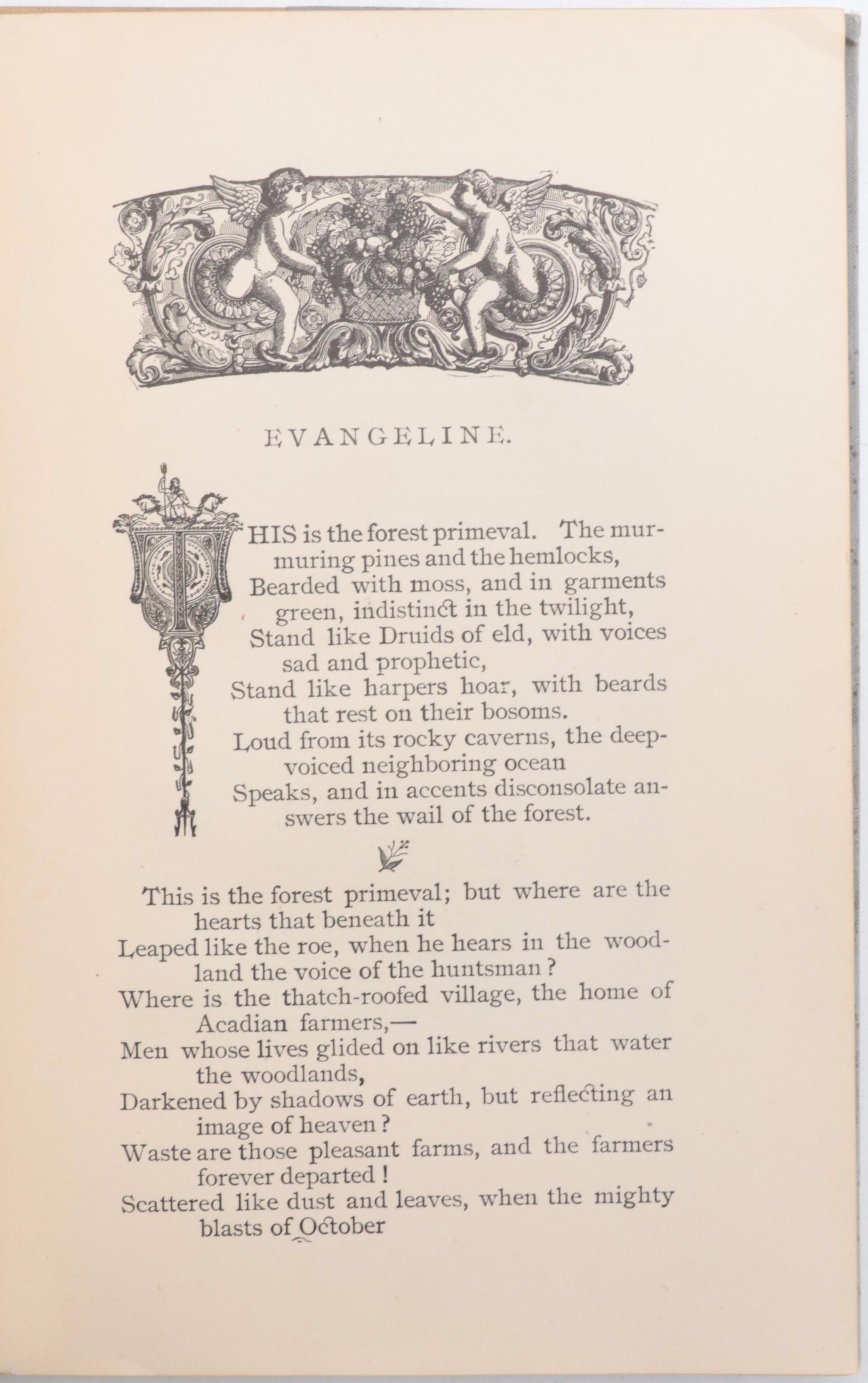 Illustrated "Evangeline" by Longfellow with Shakespeare, Emerson, and More