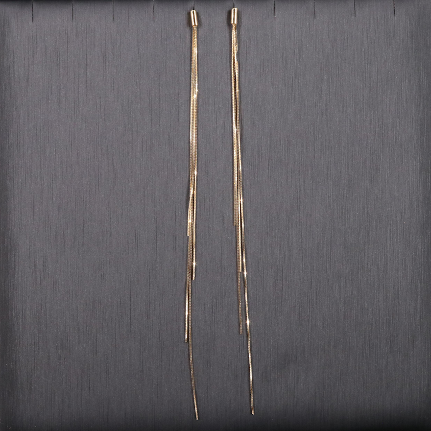 14K Chain Dangle Earrings