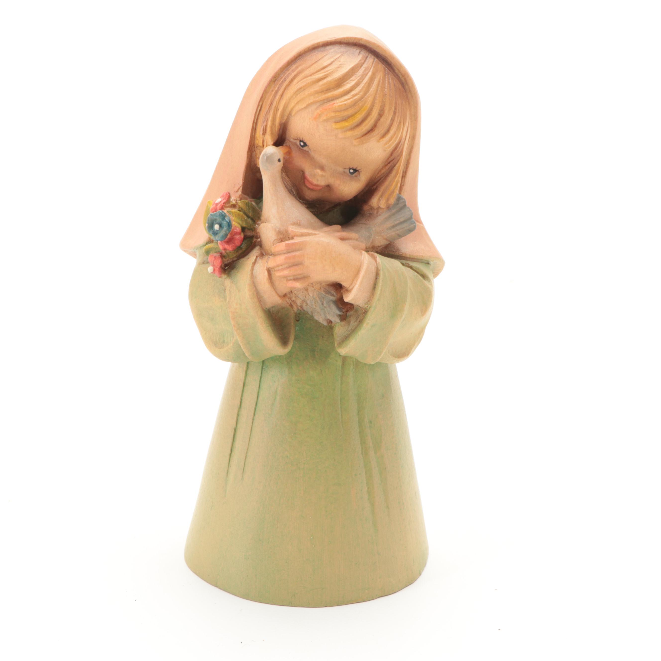 Juan Ferrandiz for ANRI Italian Carved Wood Figurines, Mid to Late 20th Century