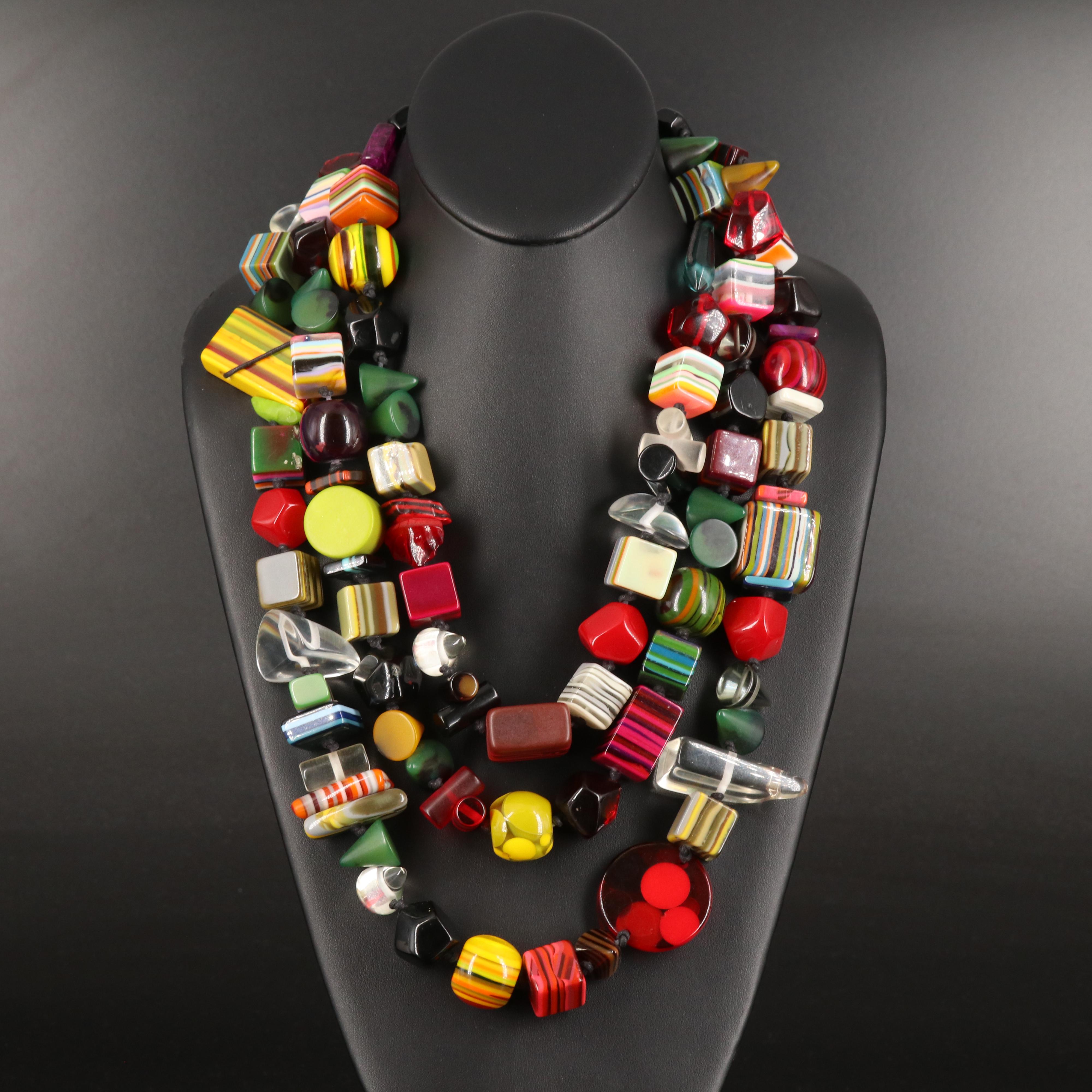 Brazilian Carlos Sobral Triple-Strand Necklace