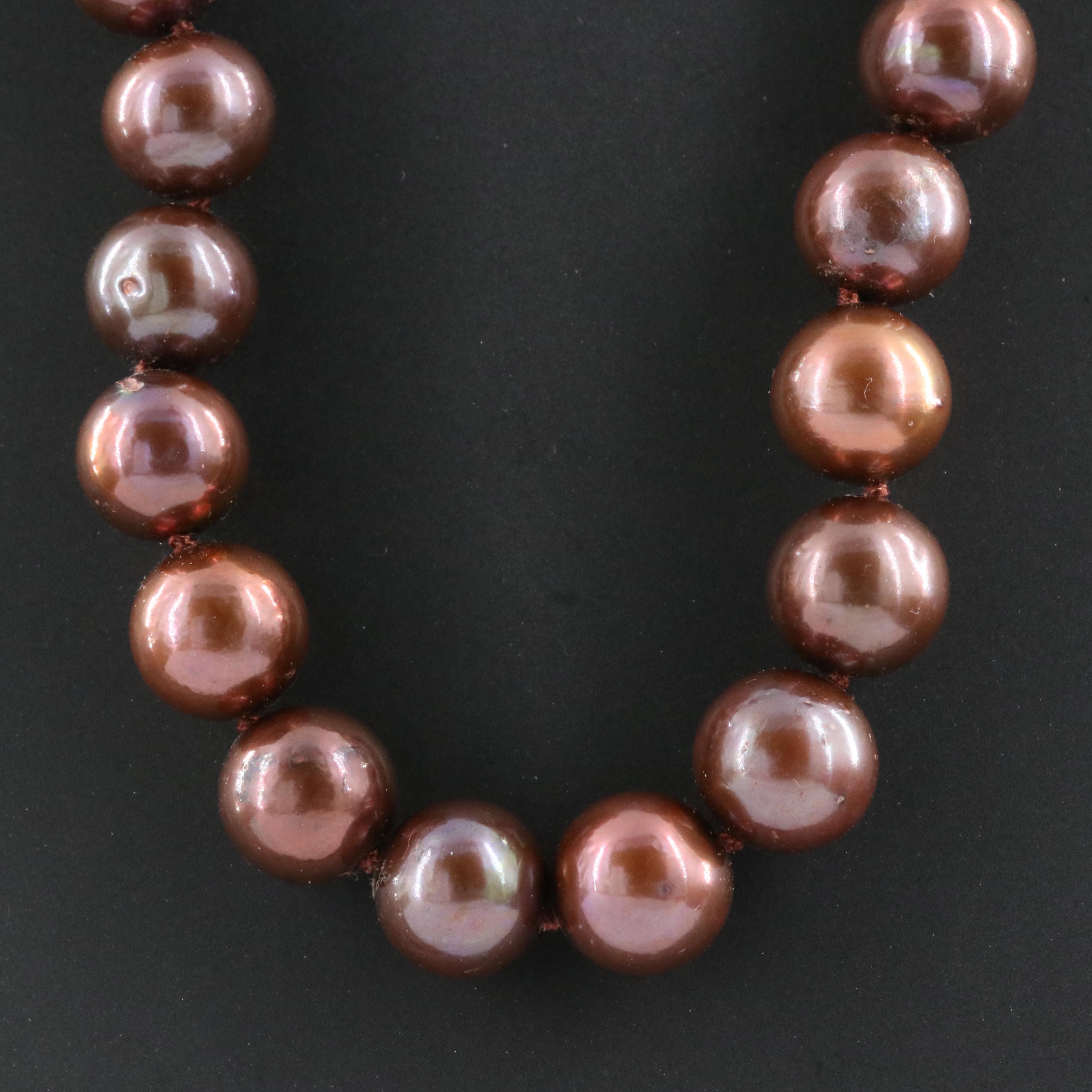 10.00 - 10.50 mm Pearl Necklace with 14K Clasp