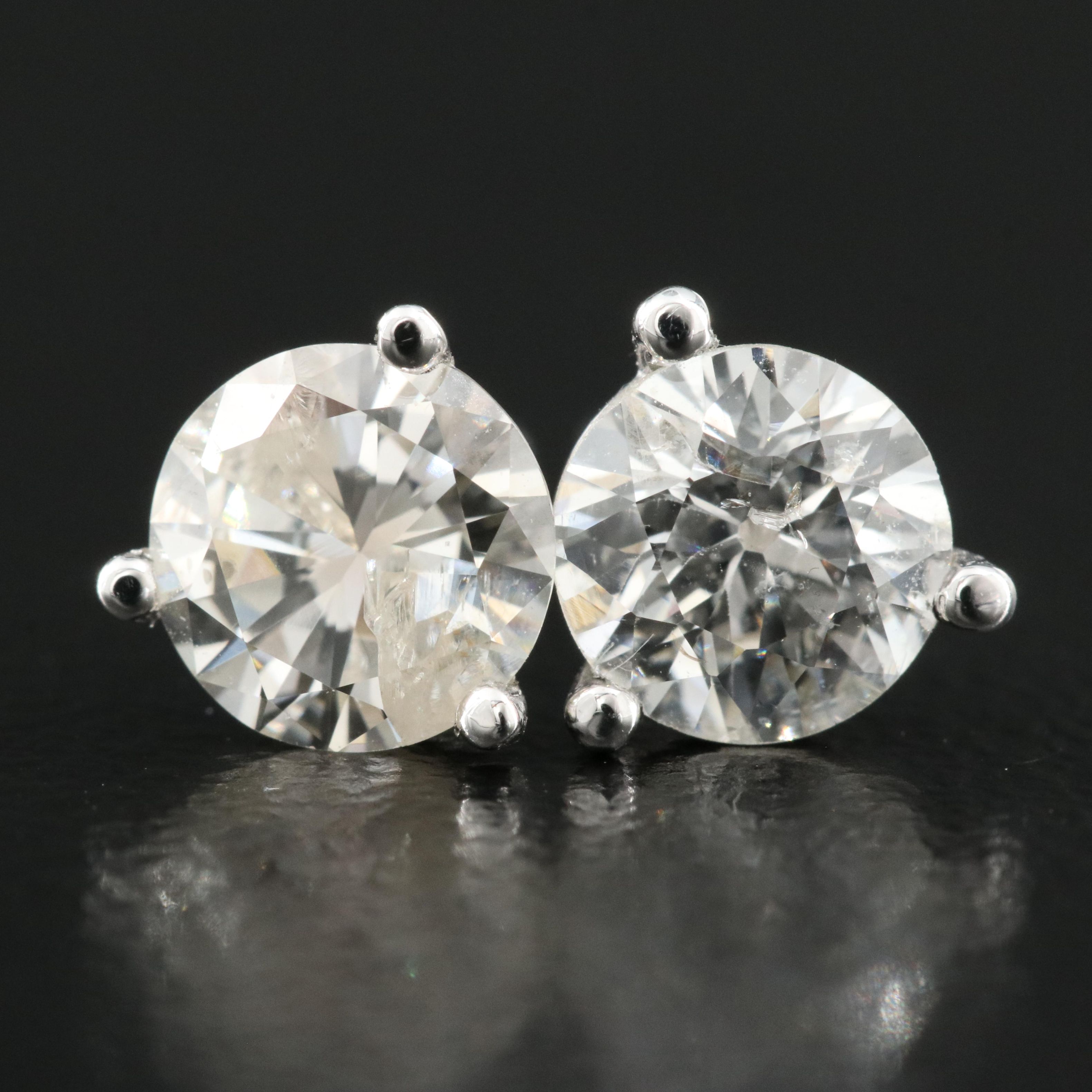 14K 1.10 CTW Diamond Stud Earrings