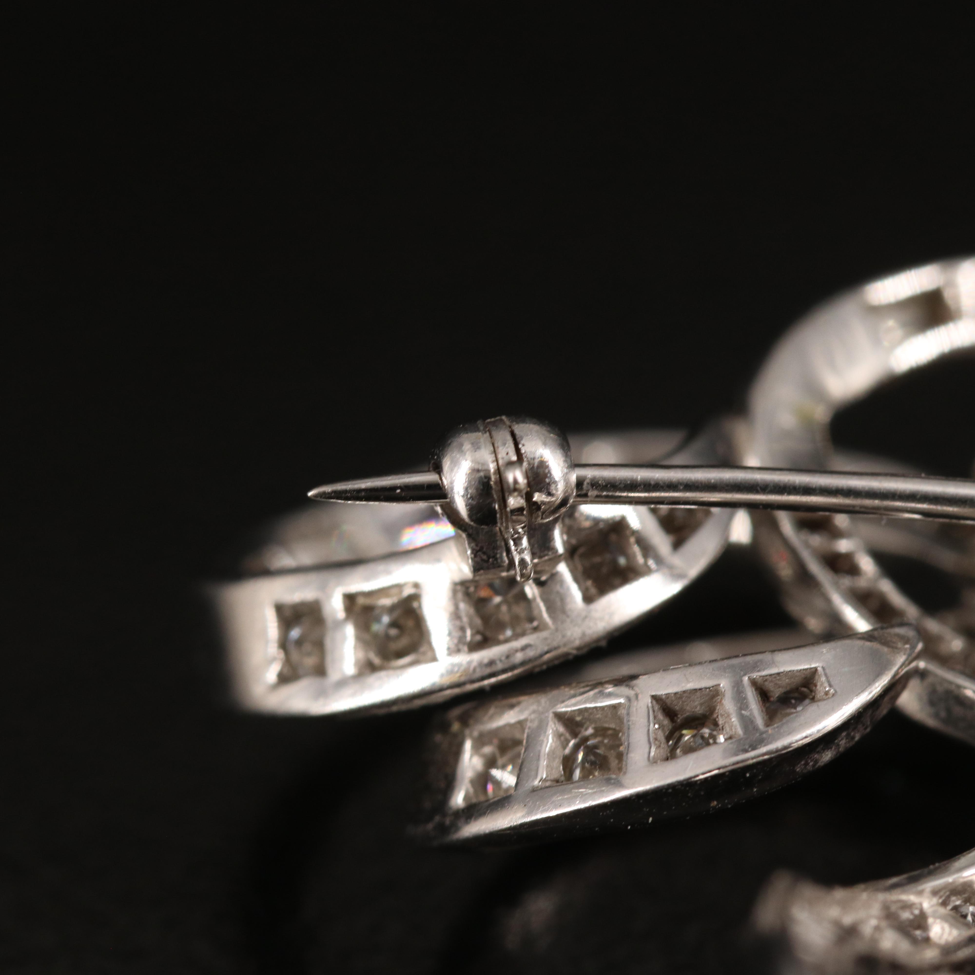 14K 2.02 CTW Diamond Spray Brooch