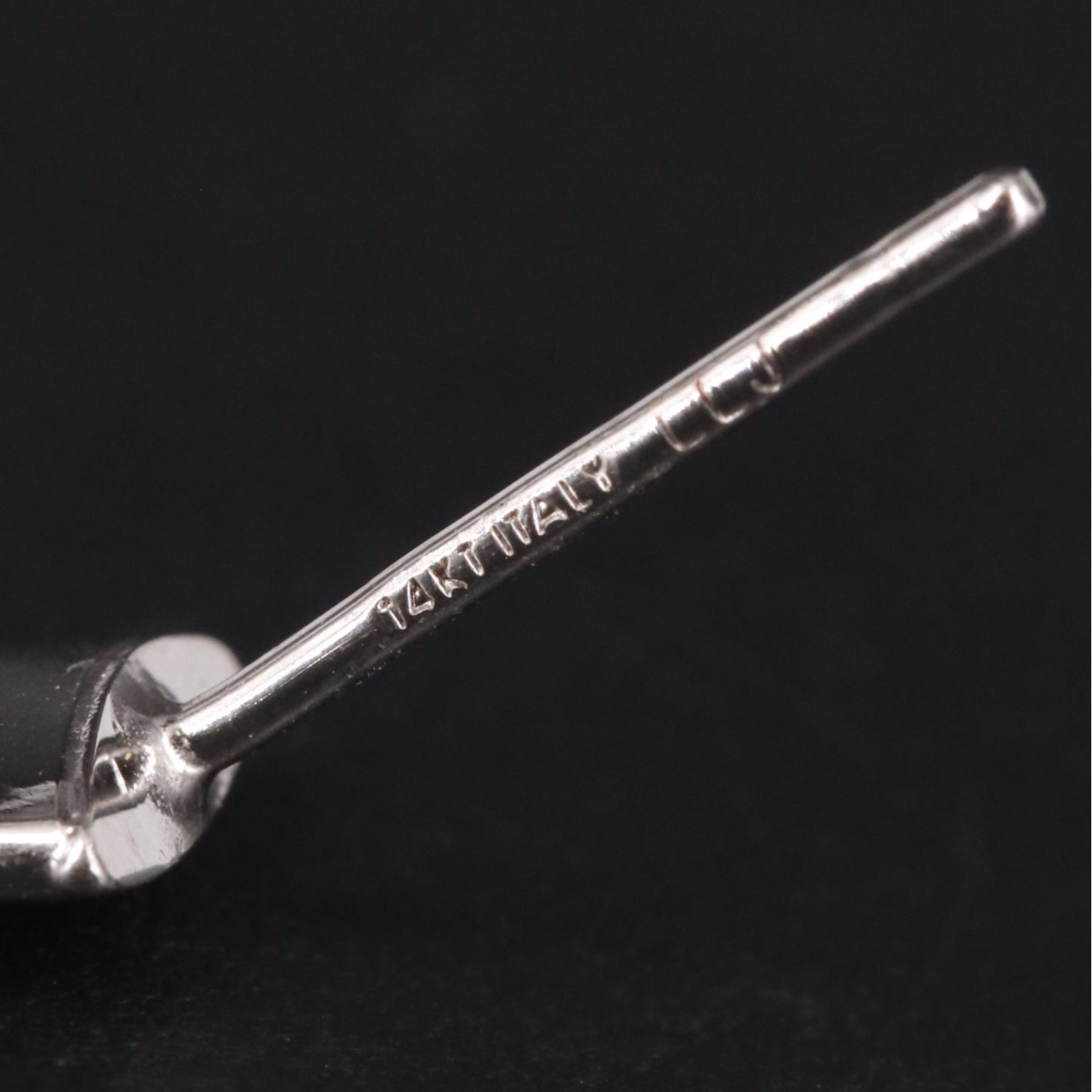 Italian 14K Triangular Hoop Earrings