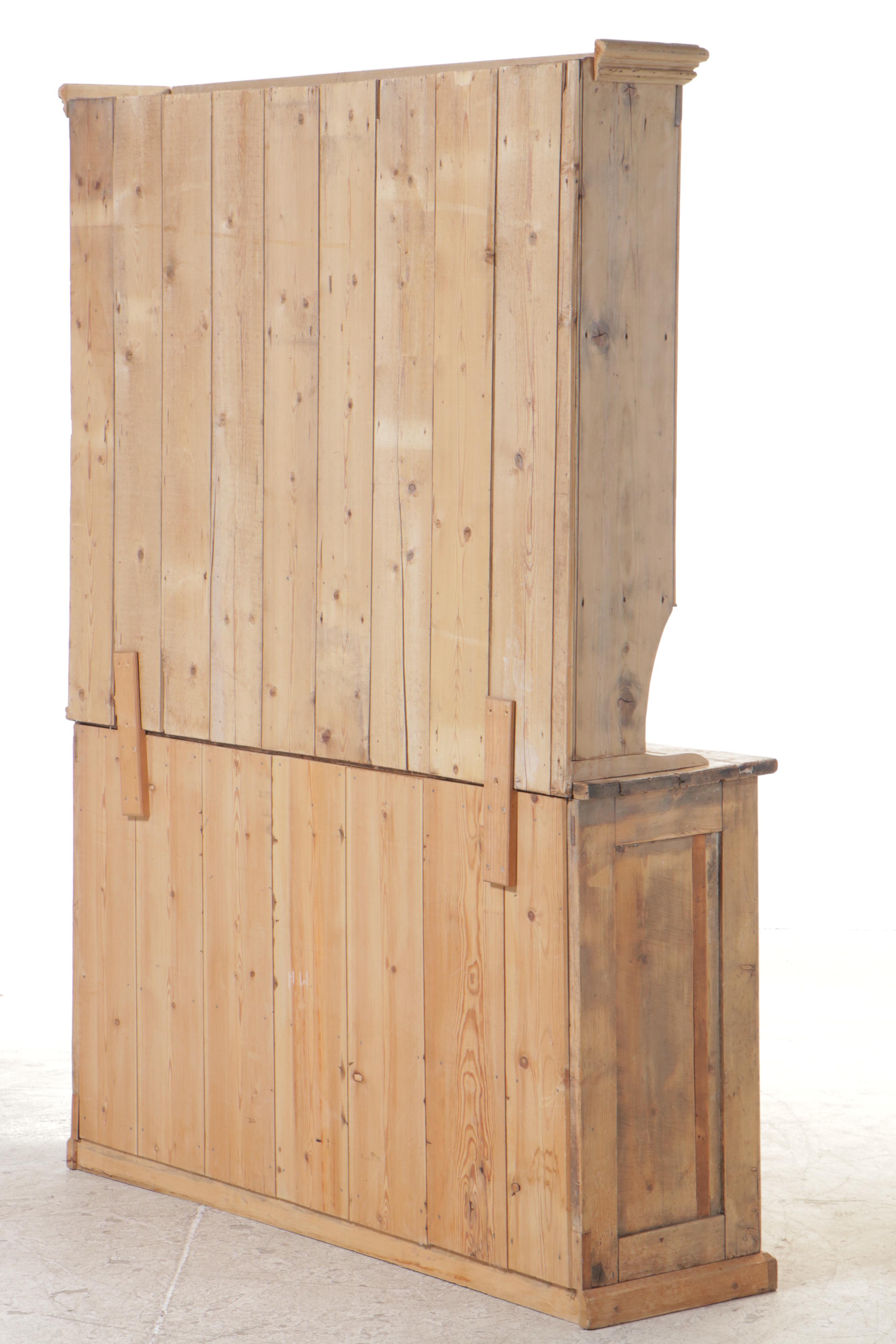 Scrubbed Pine Cupboard, Probably Irish, 19th Century