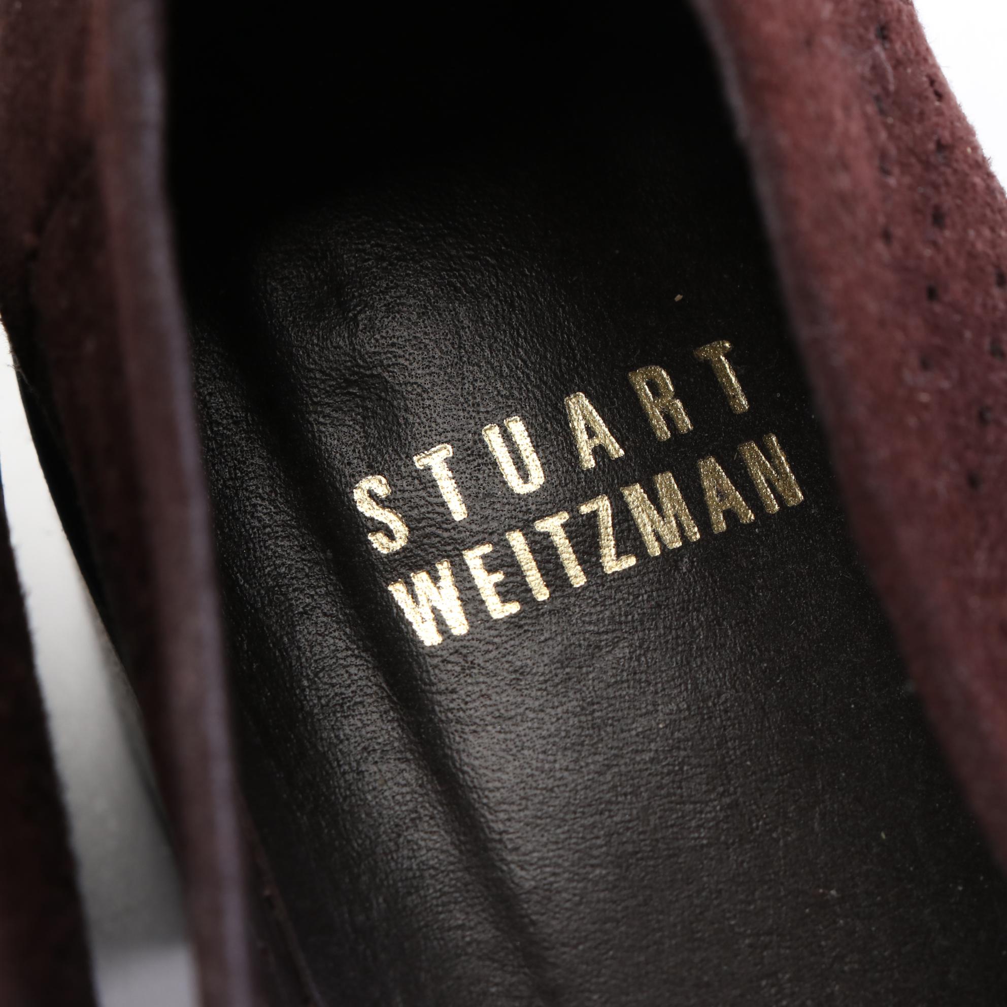 Stuart Weitzman Dress Shoe Pumps in Suede, Fabric, and Leather