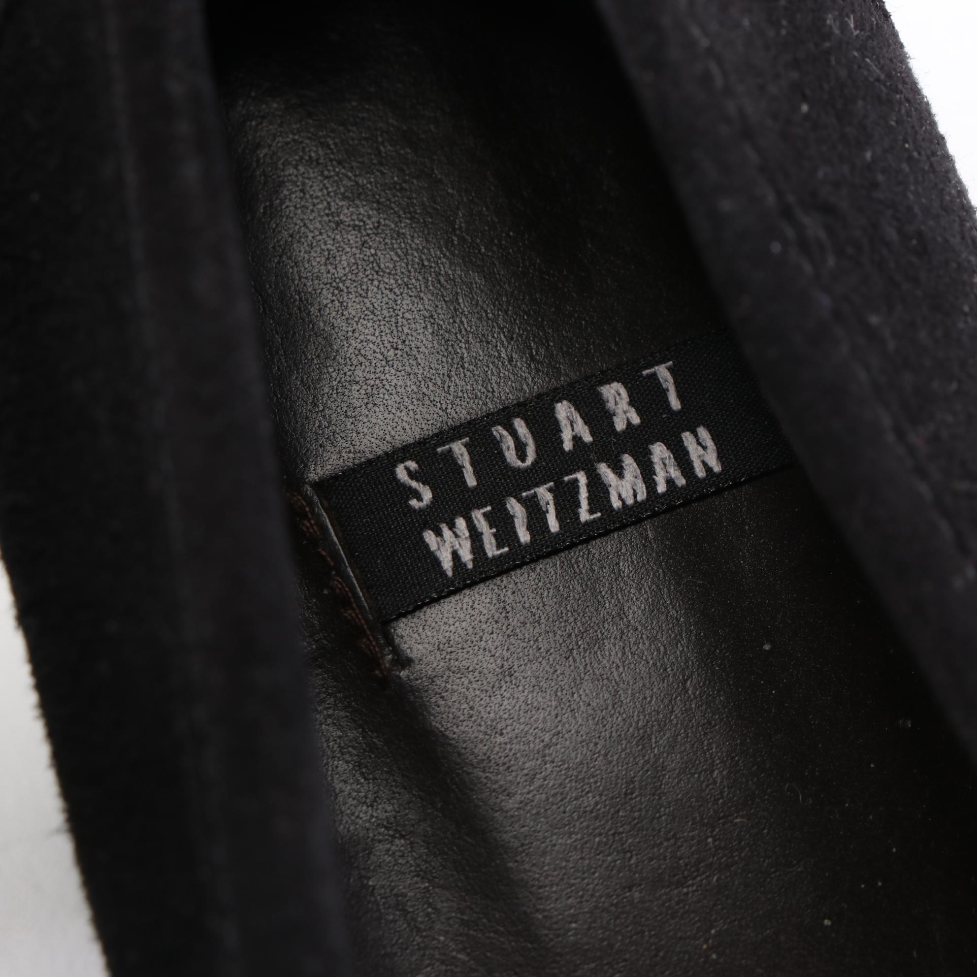 Stuart Weitzman Dress Shoe Pumps in Suede, Fabric, and Leather