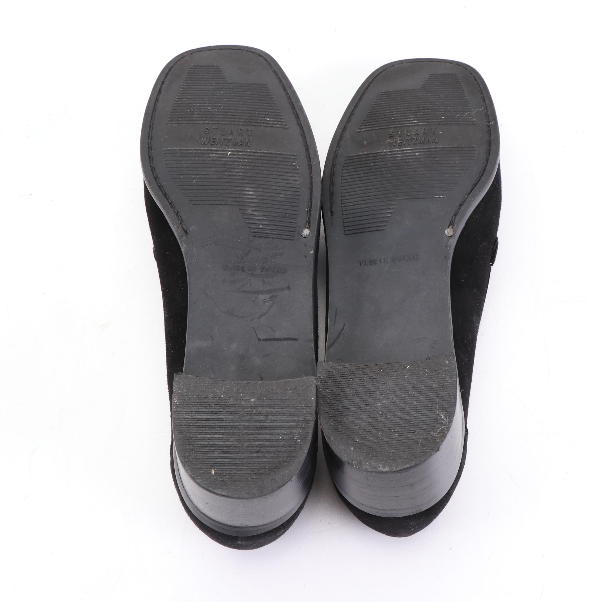 Stuart Weitzman Dress Shoe Pumps in Suede, Fabric, and Leather