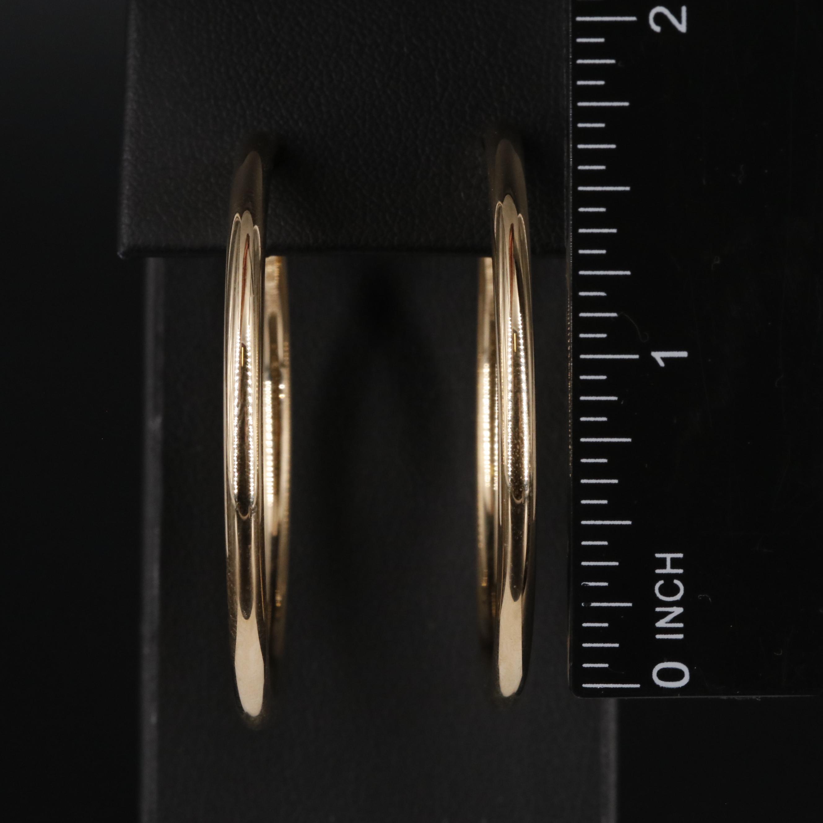 14K Tube Hoop Earrings