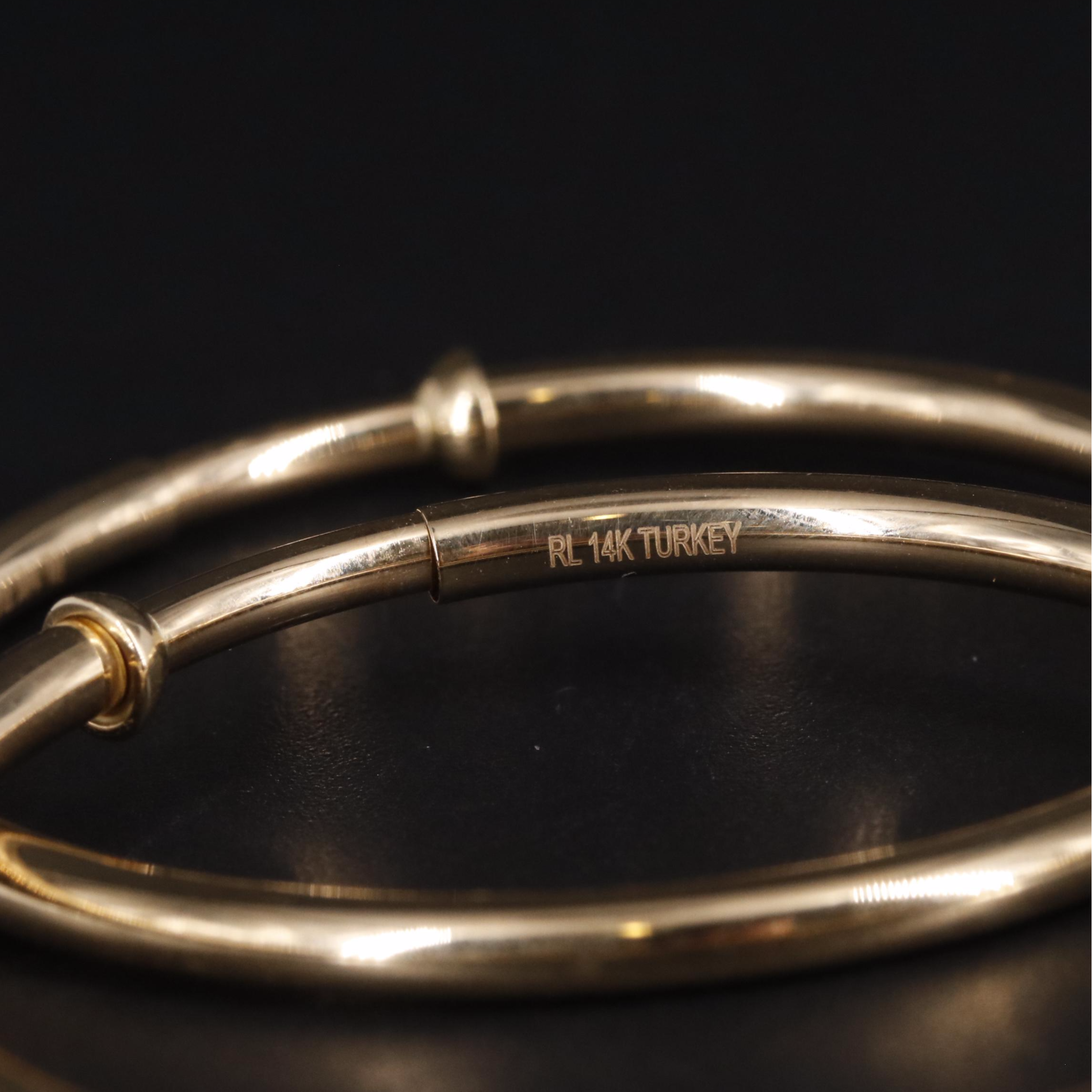 14K Tube Hoop Earrings