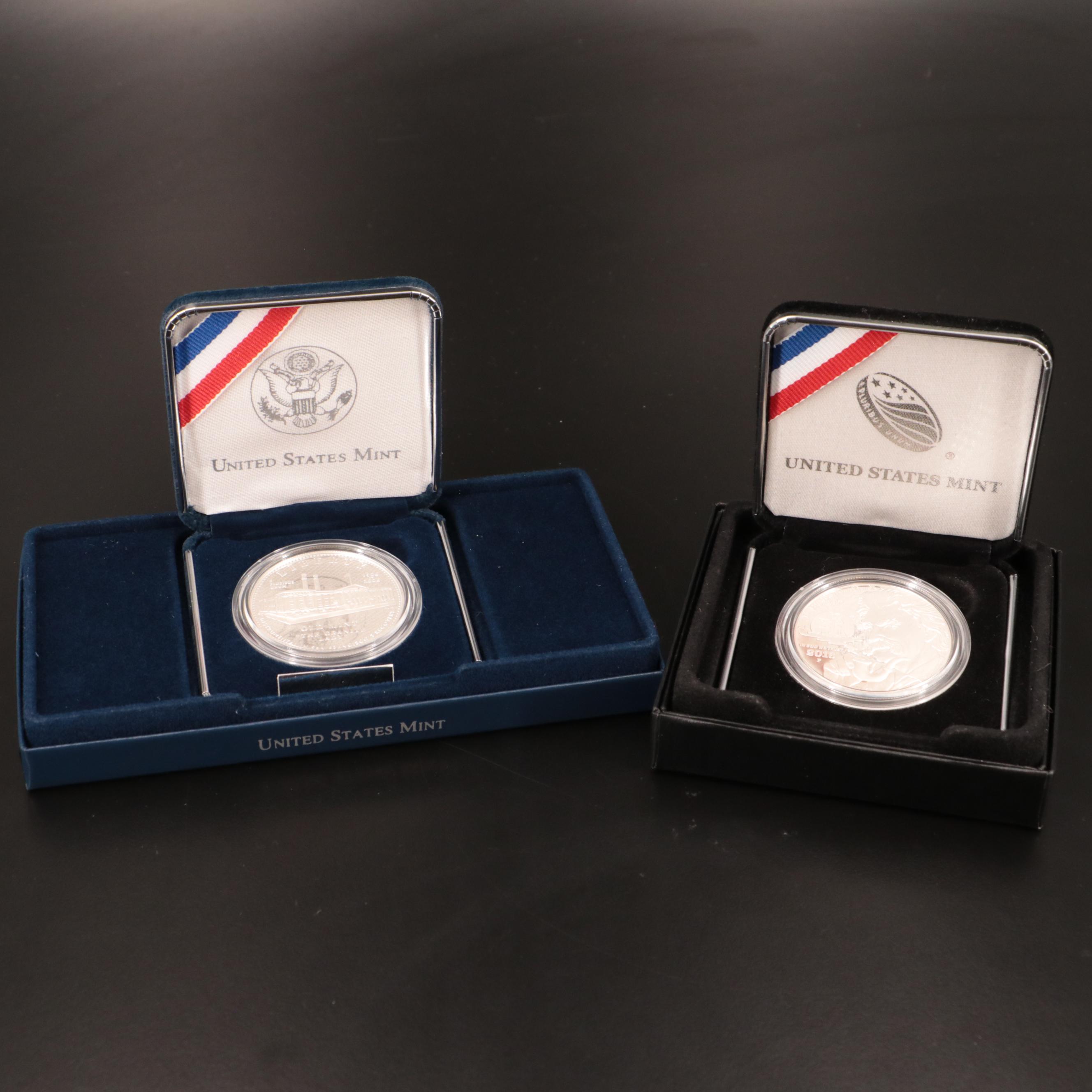 Two U.S. Commemorative Silver Dollars Including a 2006-S San Francisco Mint