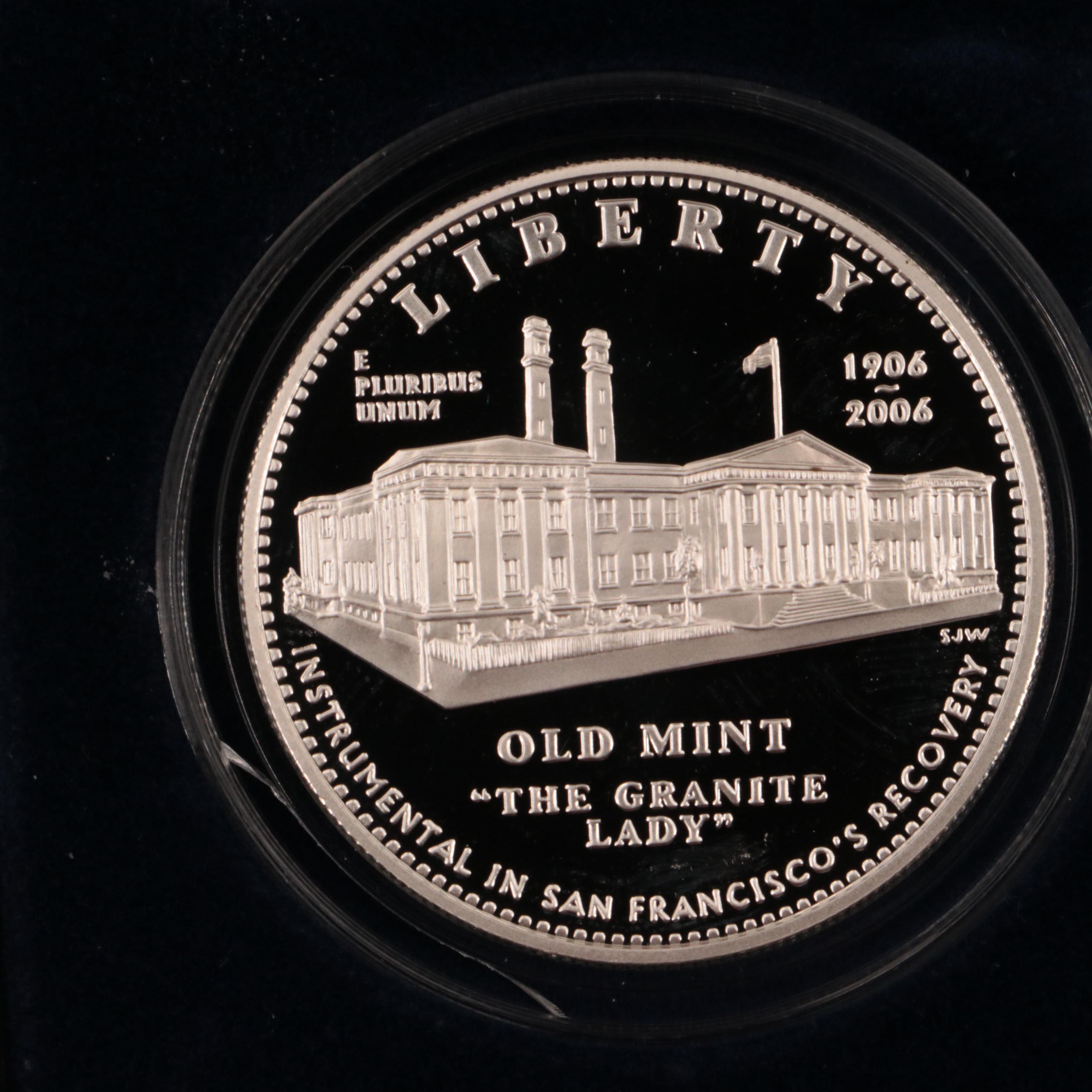 Two U.S. Commemorative Silver Dollars Including a 2006-S San Francisco Mint