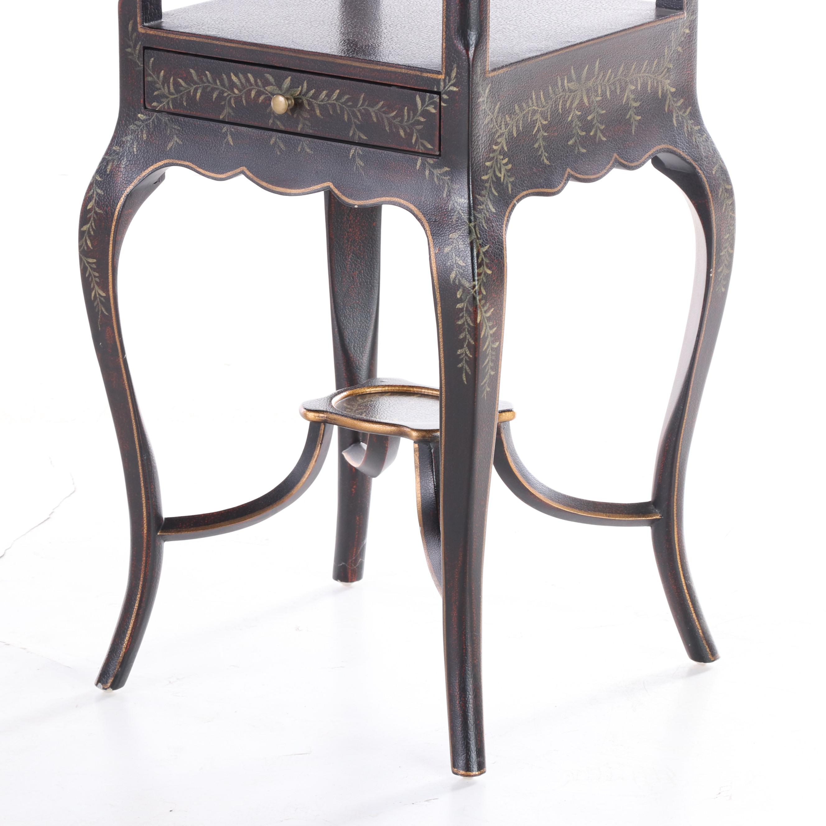 Louis XV Style Floral and Foliate-Decorated Three-Tier Stand