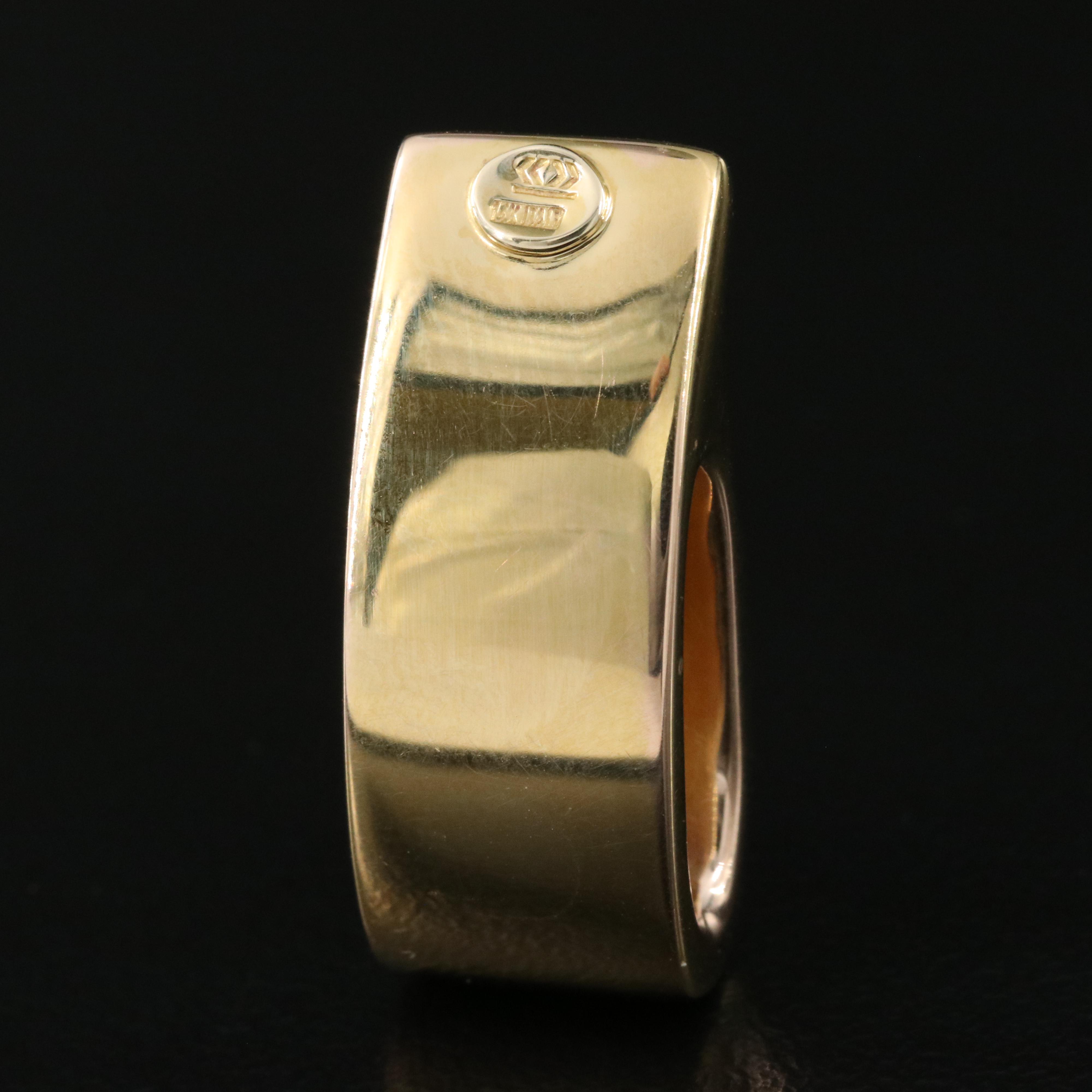 Italian 14K Two-Tone Greek Key Slide Pendant