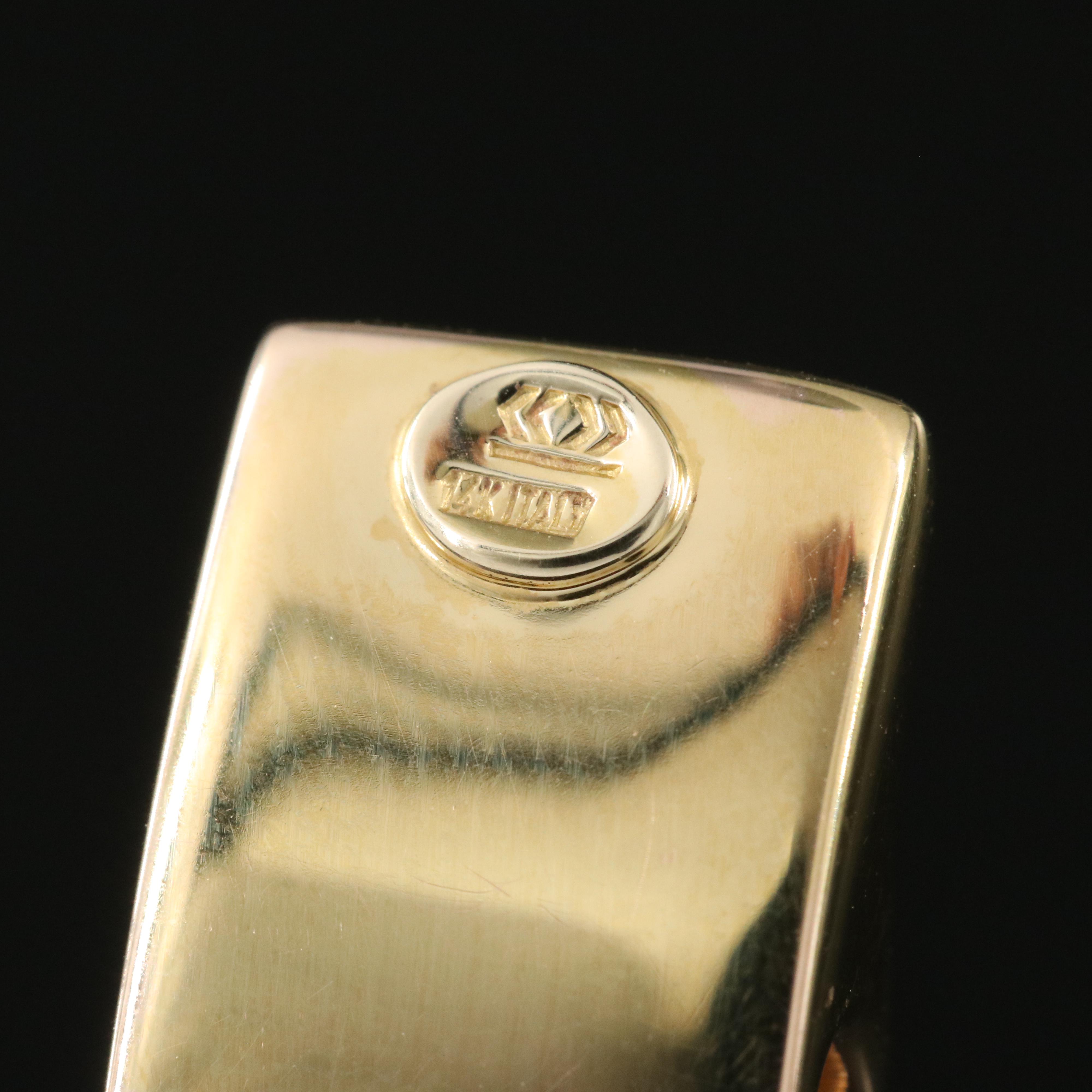 Italian 14K Two-Tone Greek Key Slide Pendant