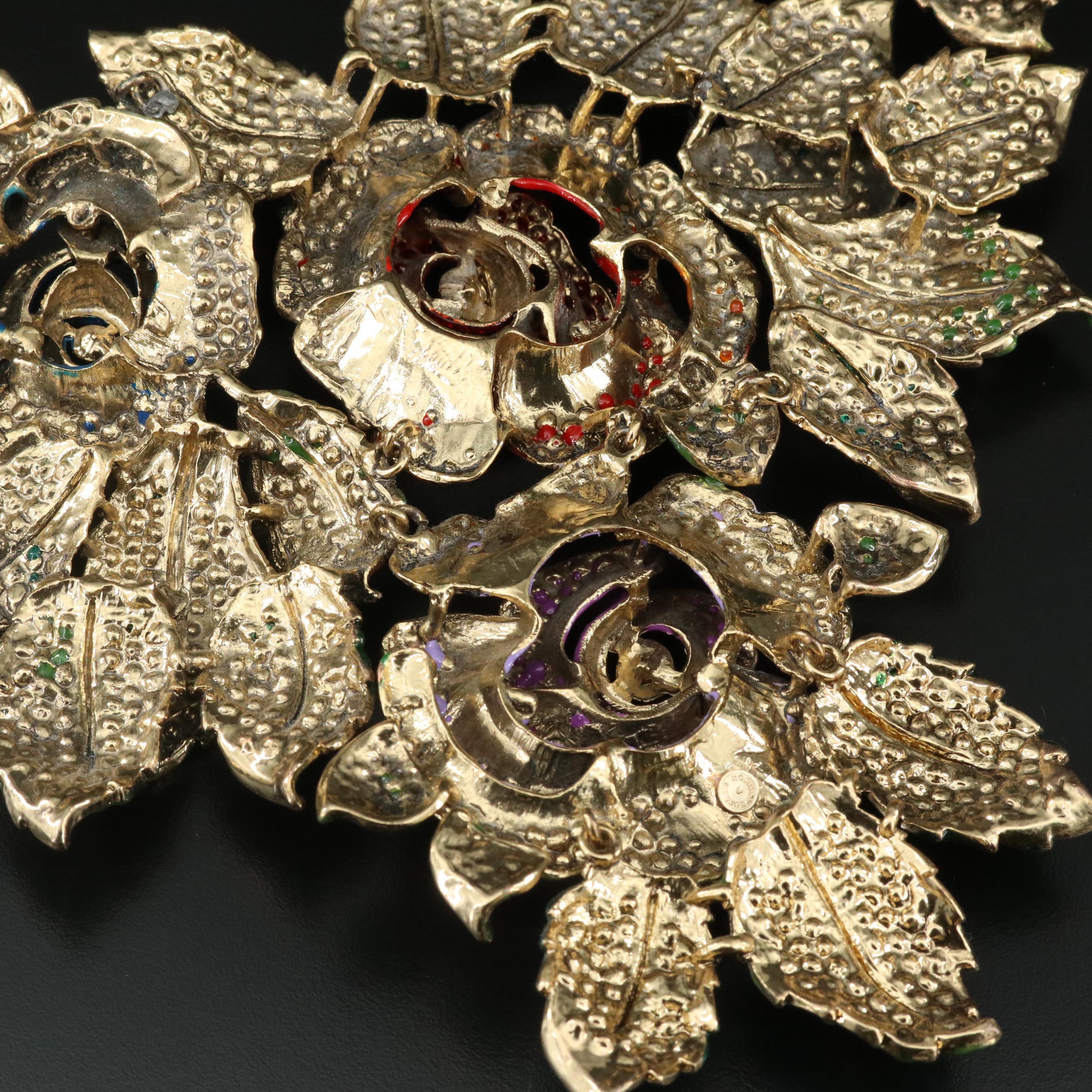 Bulter & Wilson Rhinestone Rose Statement Necklace