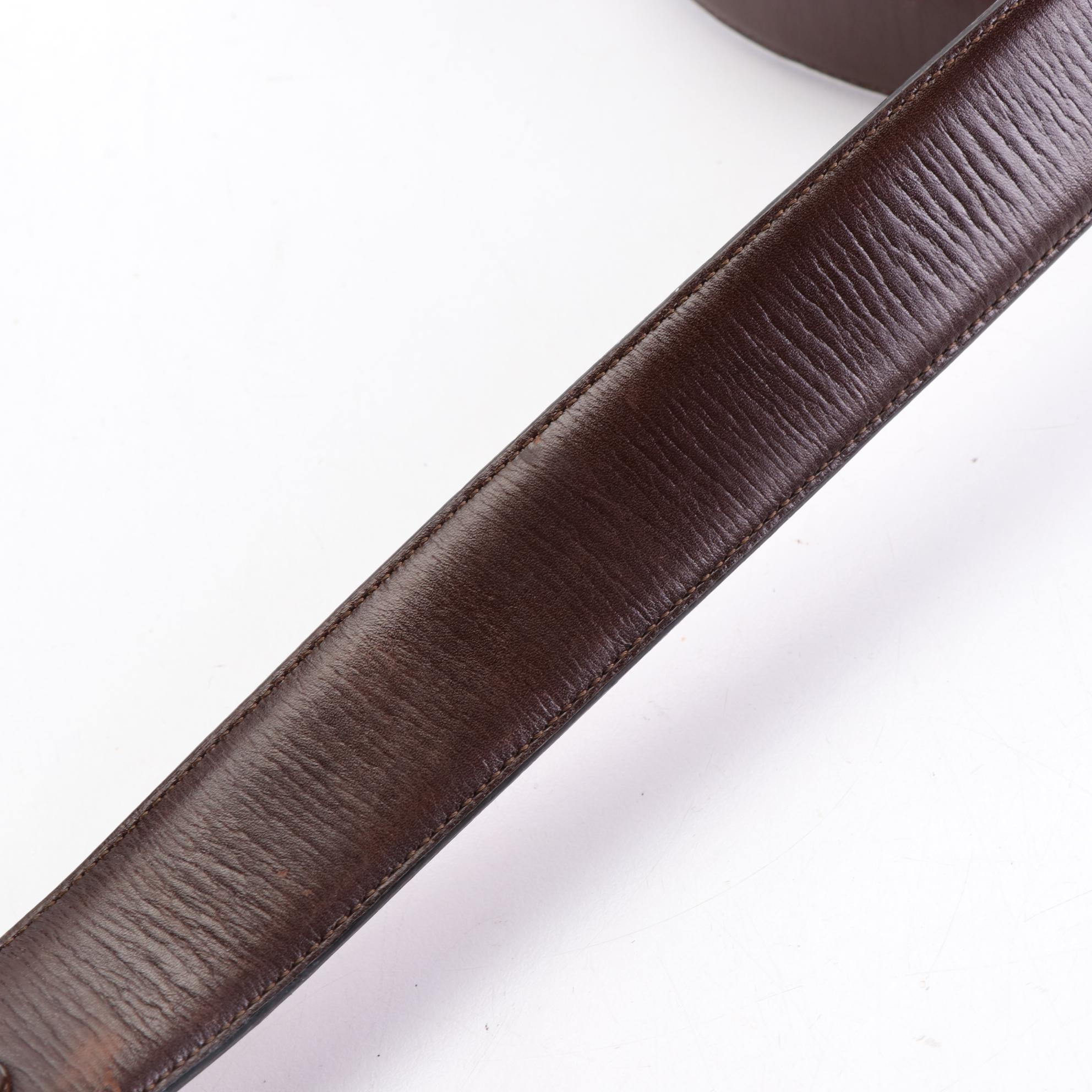 M.L. Leddy's Embossed Leather Belts with Sterling Silver Hardware