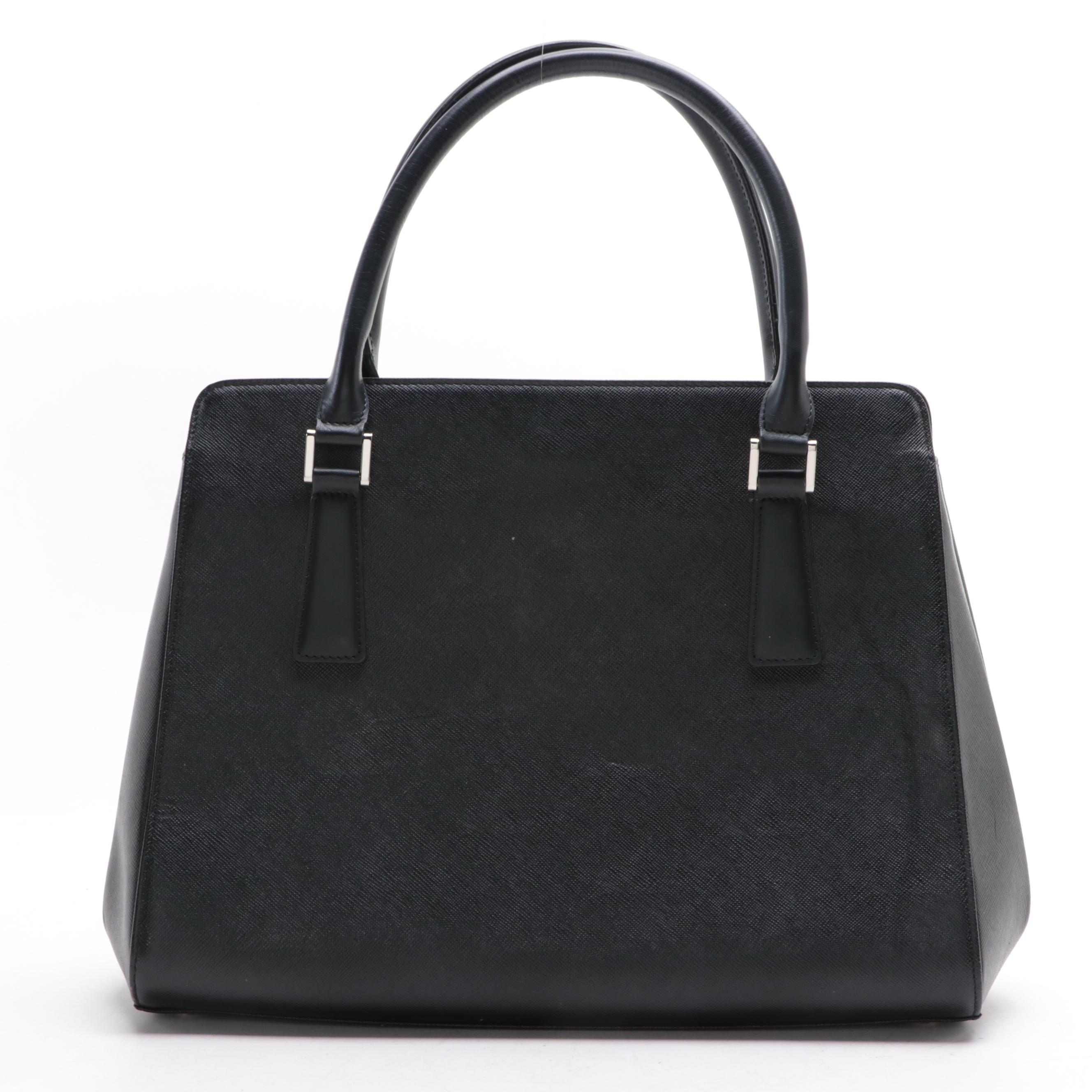 Burberry Small Handbag in Black Crossgrain Leather
