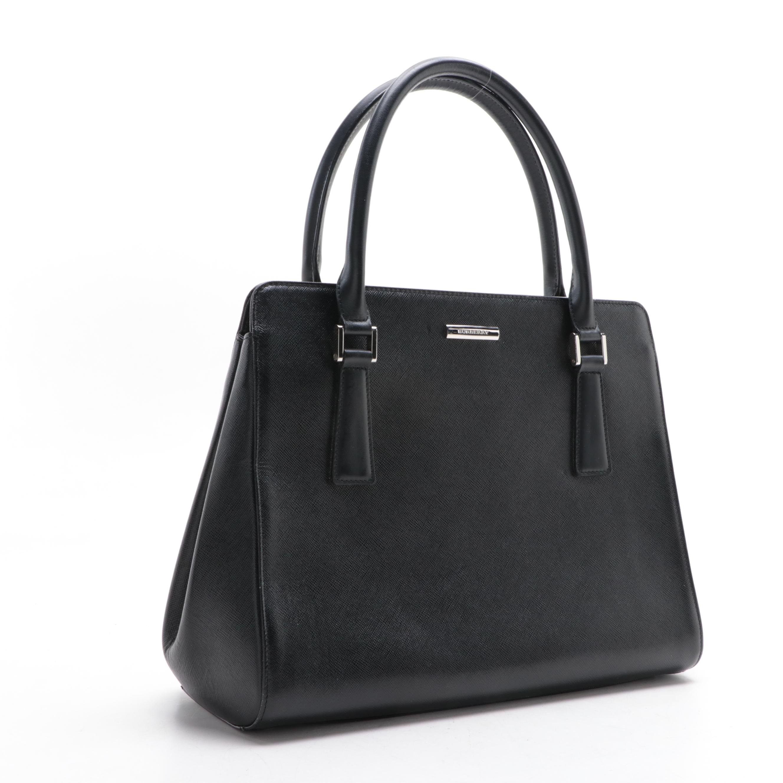 Burberry Small Handbag in Black Crossgrain Leather