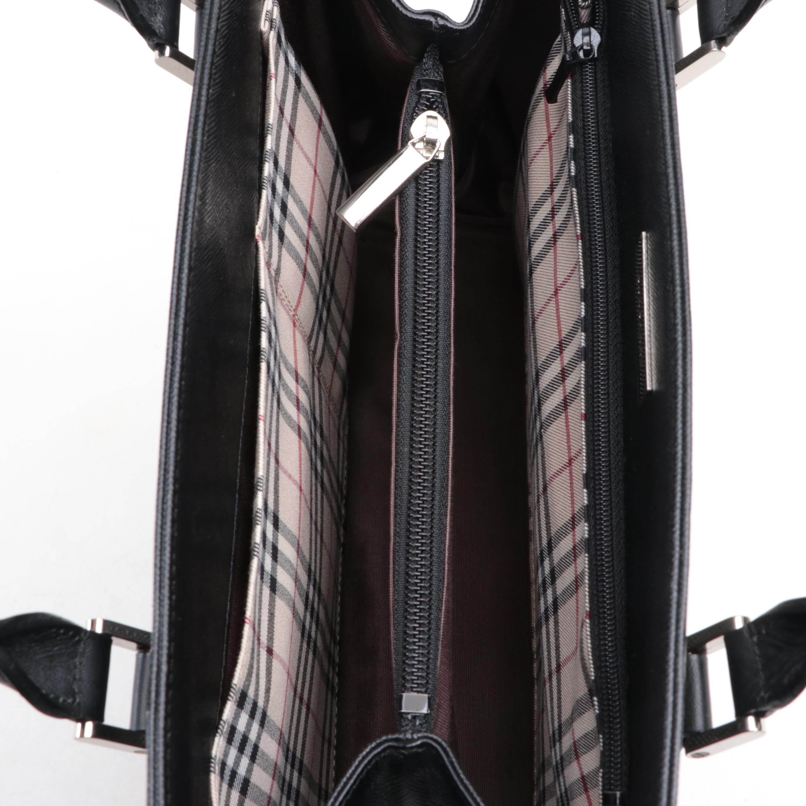 Burberry Small Handbag in Black Crossgrain Leather