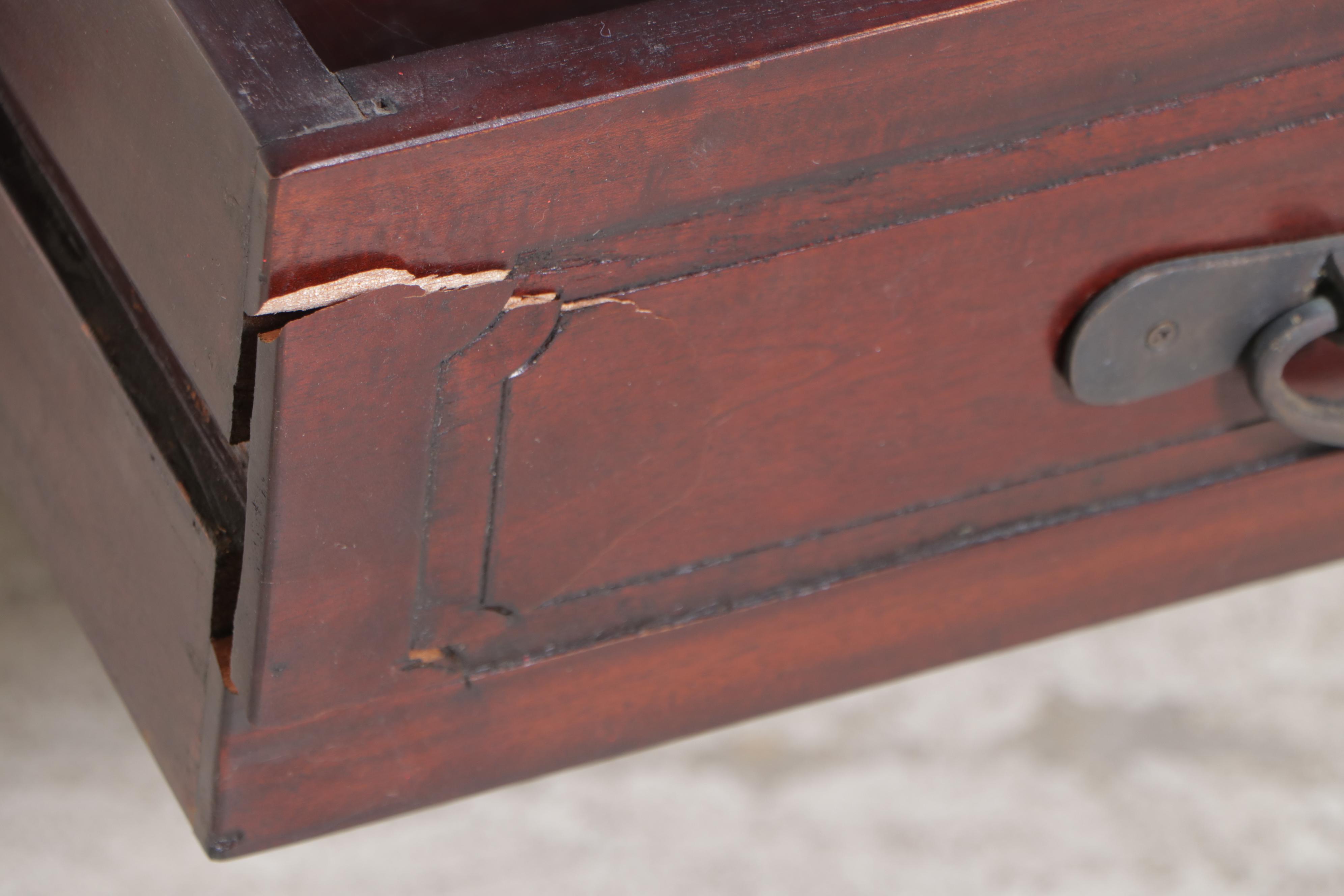 French Provincial Style Mahogany Finish Armoire / Entertainment Cabinet