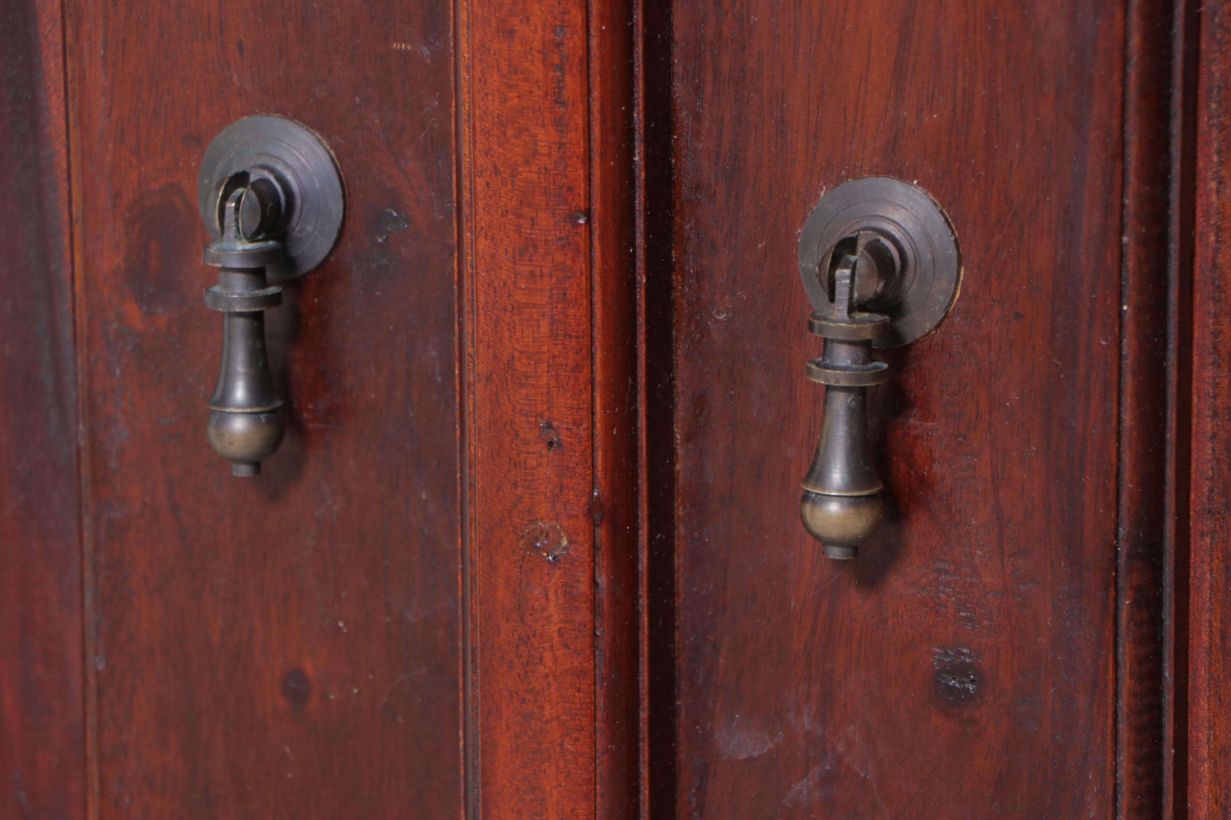 French Provincial Style Mahogany Finish Armoire / Entertainment Cabinet
