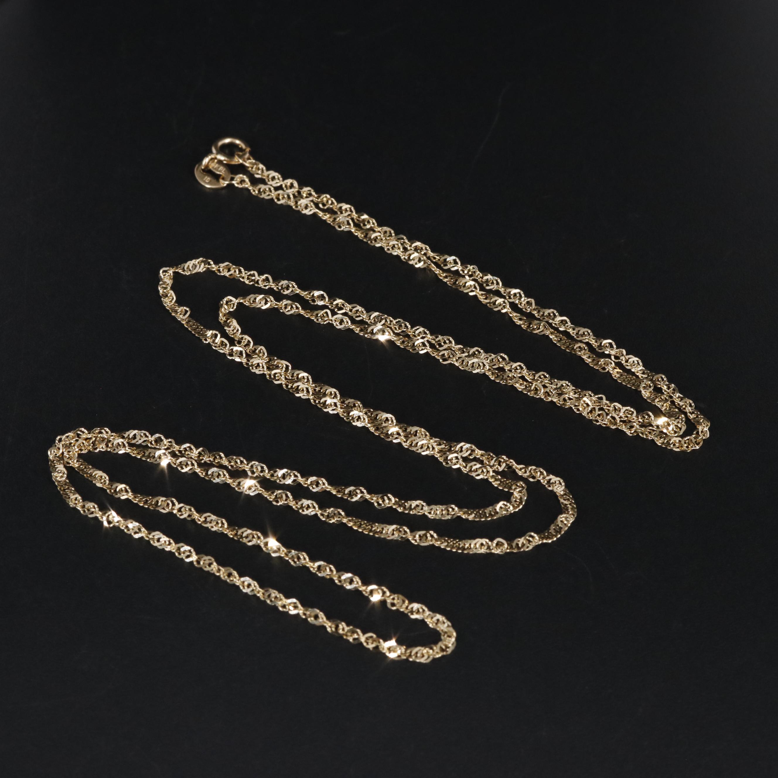 14K Singapore Chain Necklace