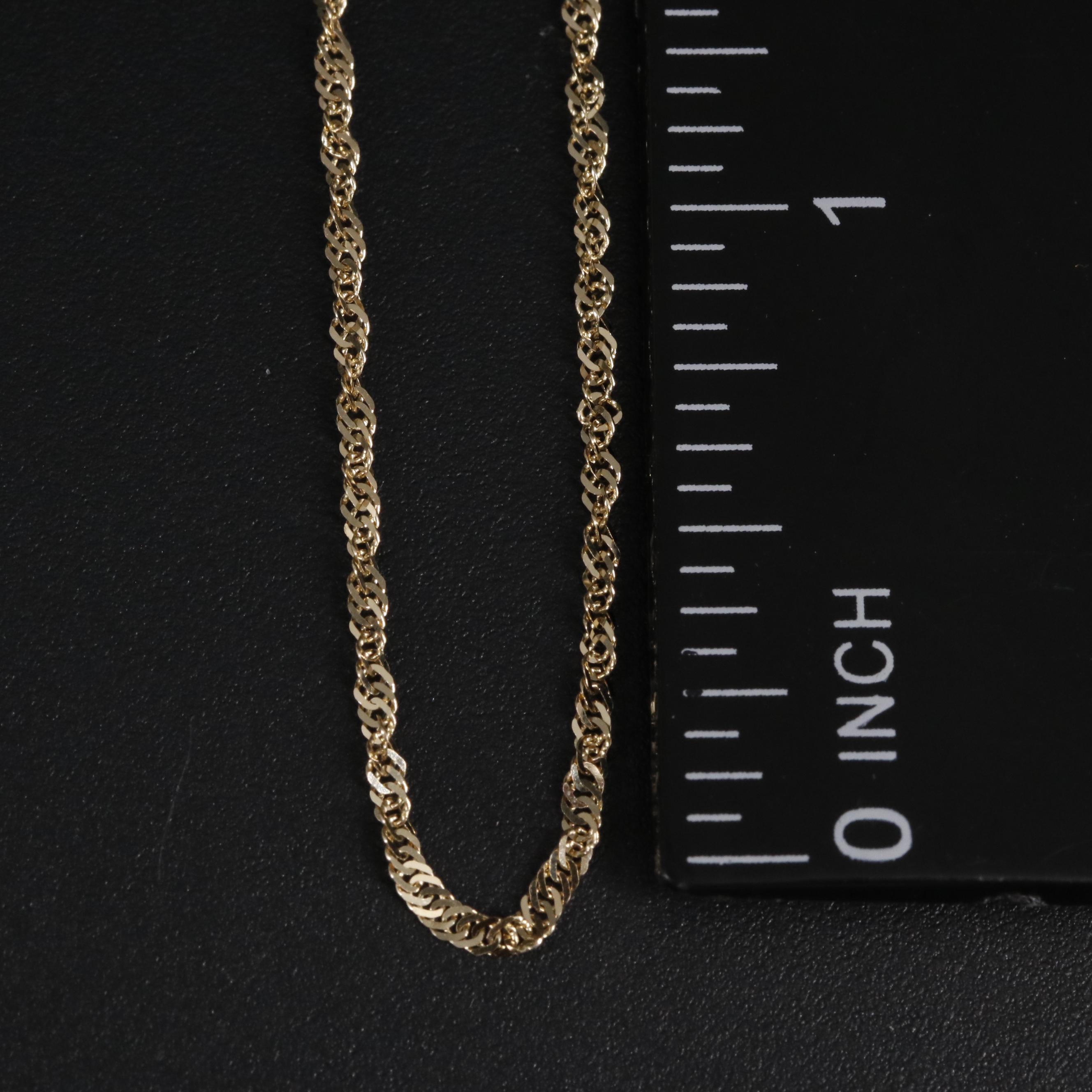 14K Singapore Chain Necklace