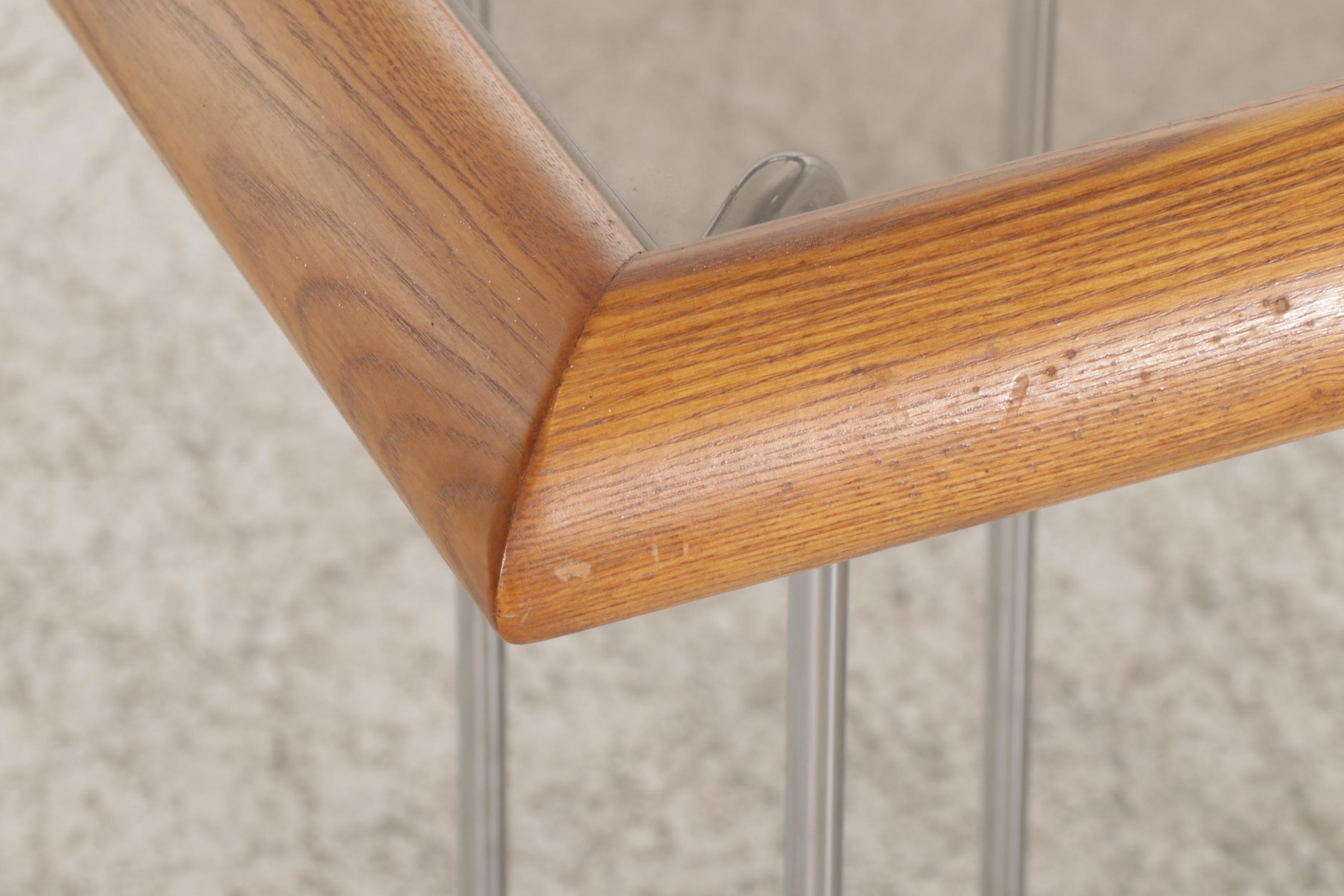 Modernist Glass Top Sofa Table, 21st Century