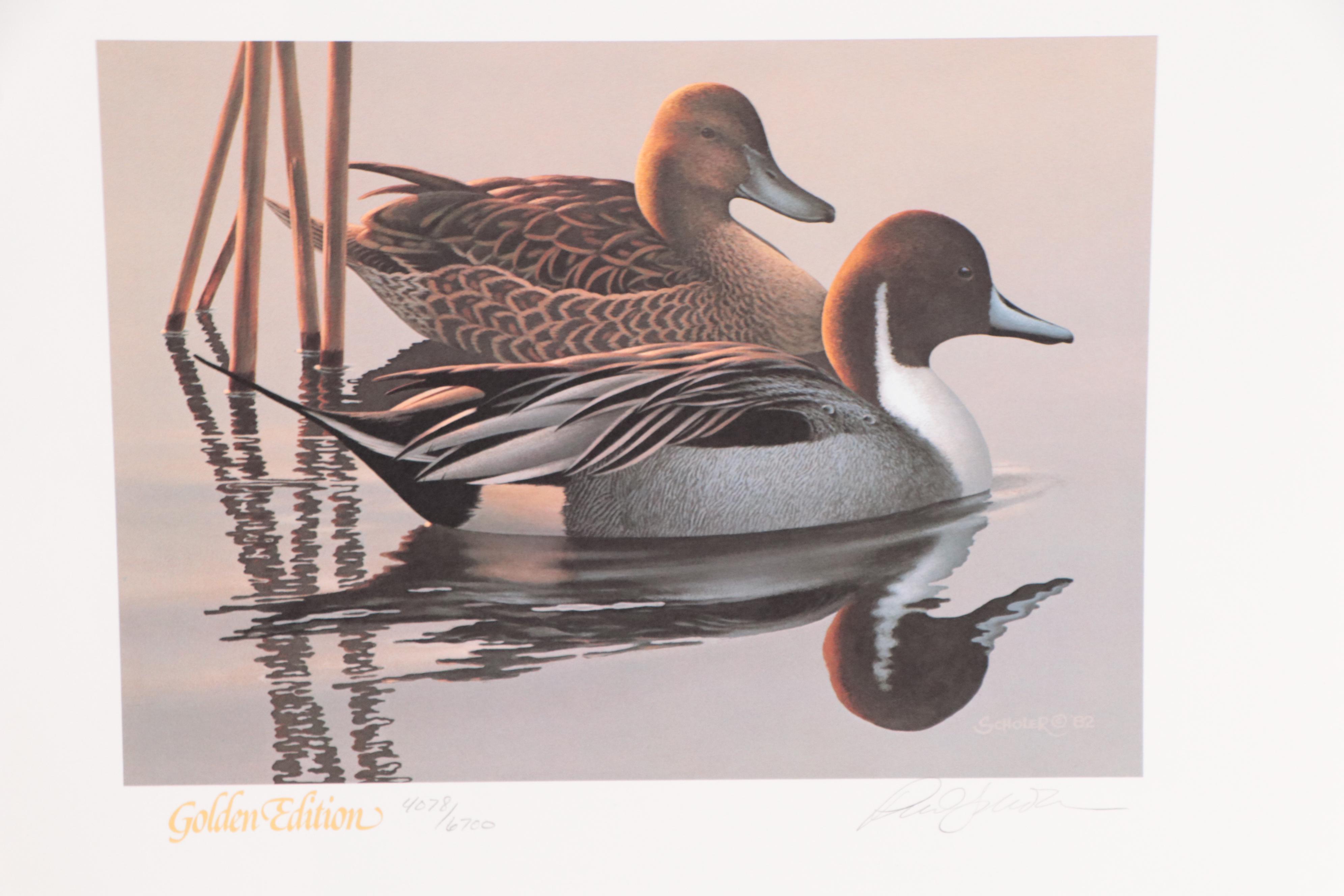 Federal Duck Stamp Offset Lithographs With Medallions