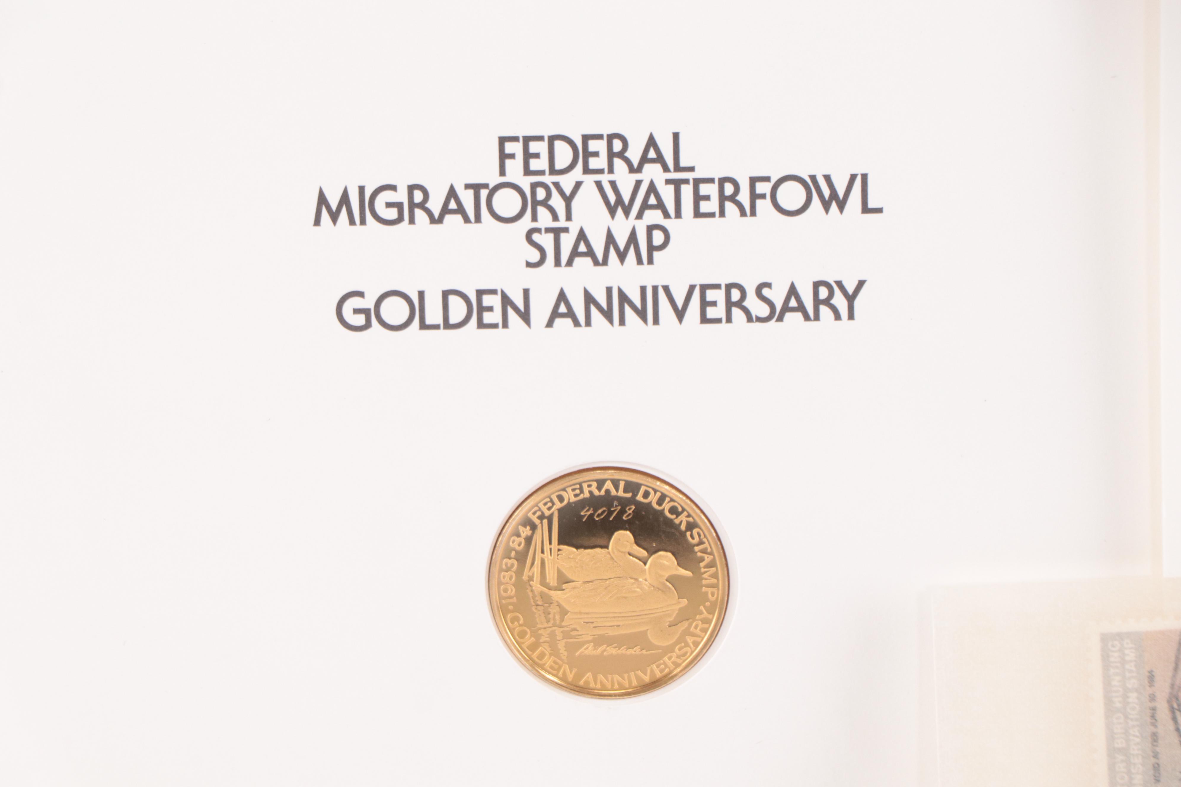 Federal Duck Stamp Offset Lithographs With Medallions