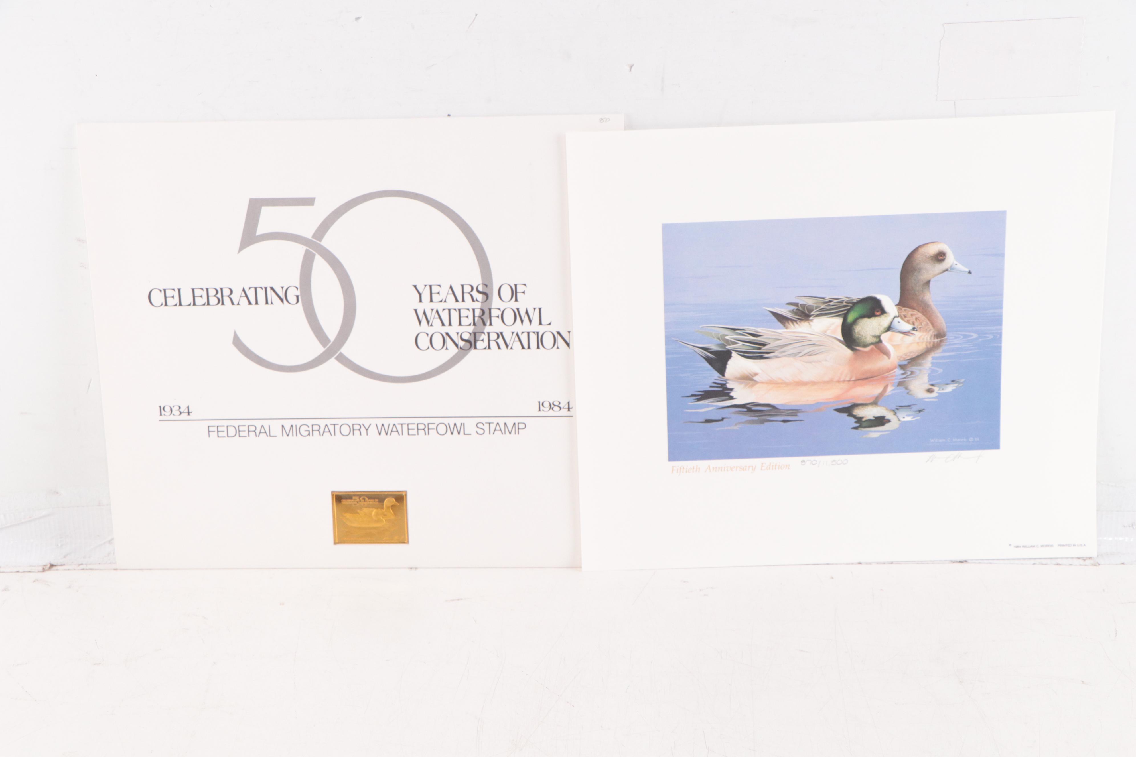 Federal Duck Stamp Offset Lithographs With Medallions