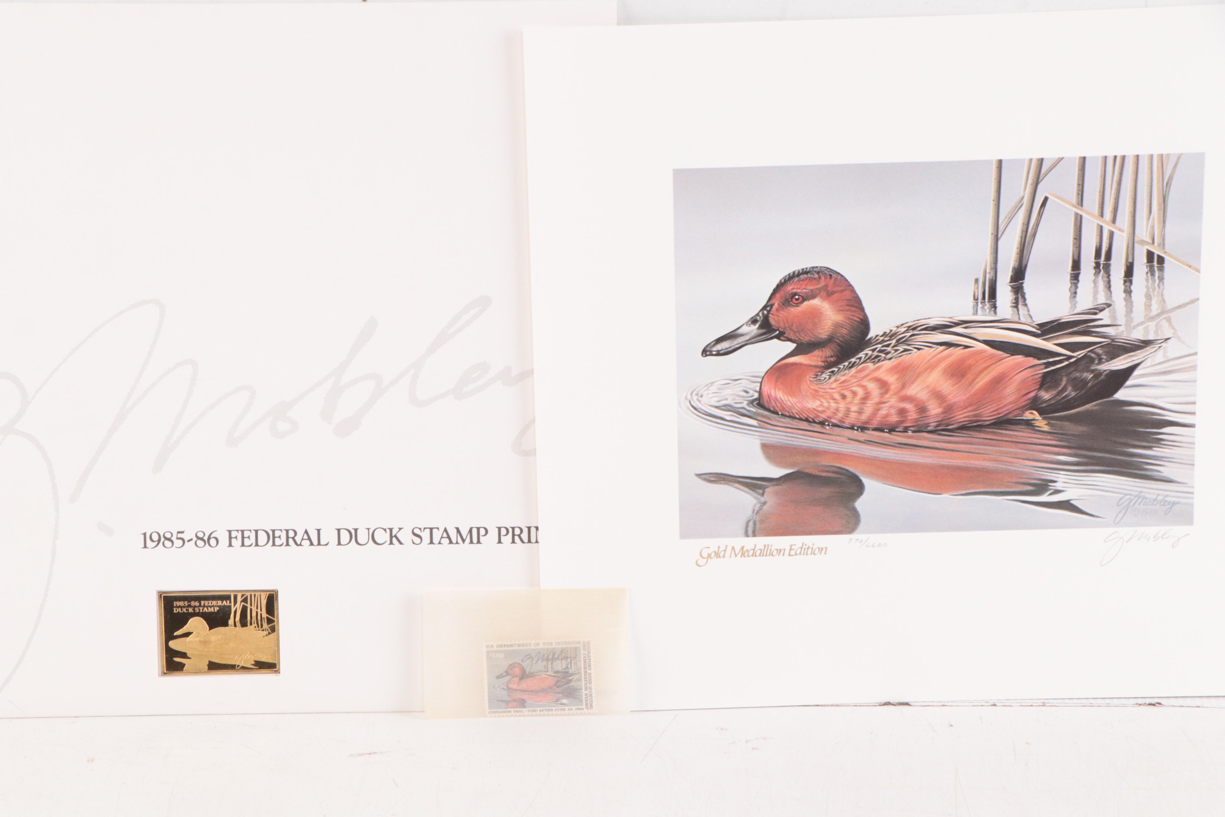 Federal Duck Stamp Offset Lithographs With Medallions